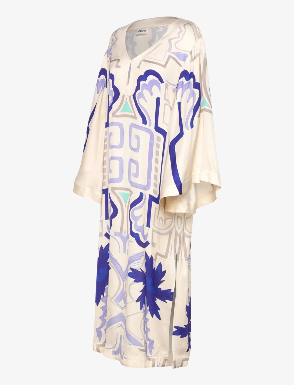 Malina - Manon printed satin kaftan dress - suvekleidid - mosaic - 3