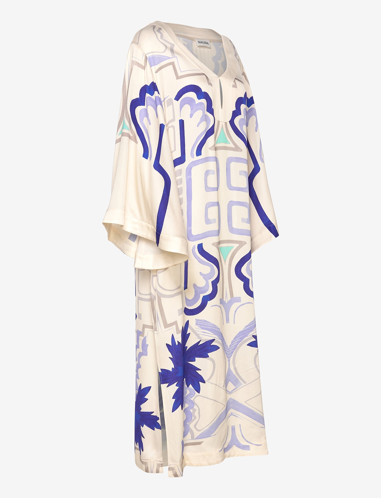 Malina - Manon printed satin kaftan dress - sommerkjoler - mosaic - 4