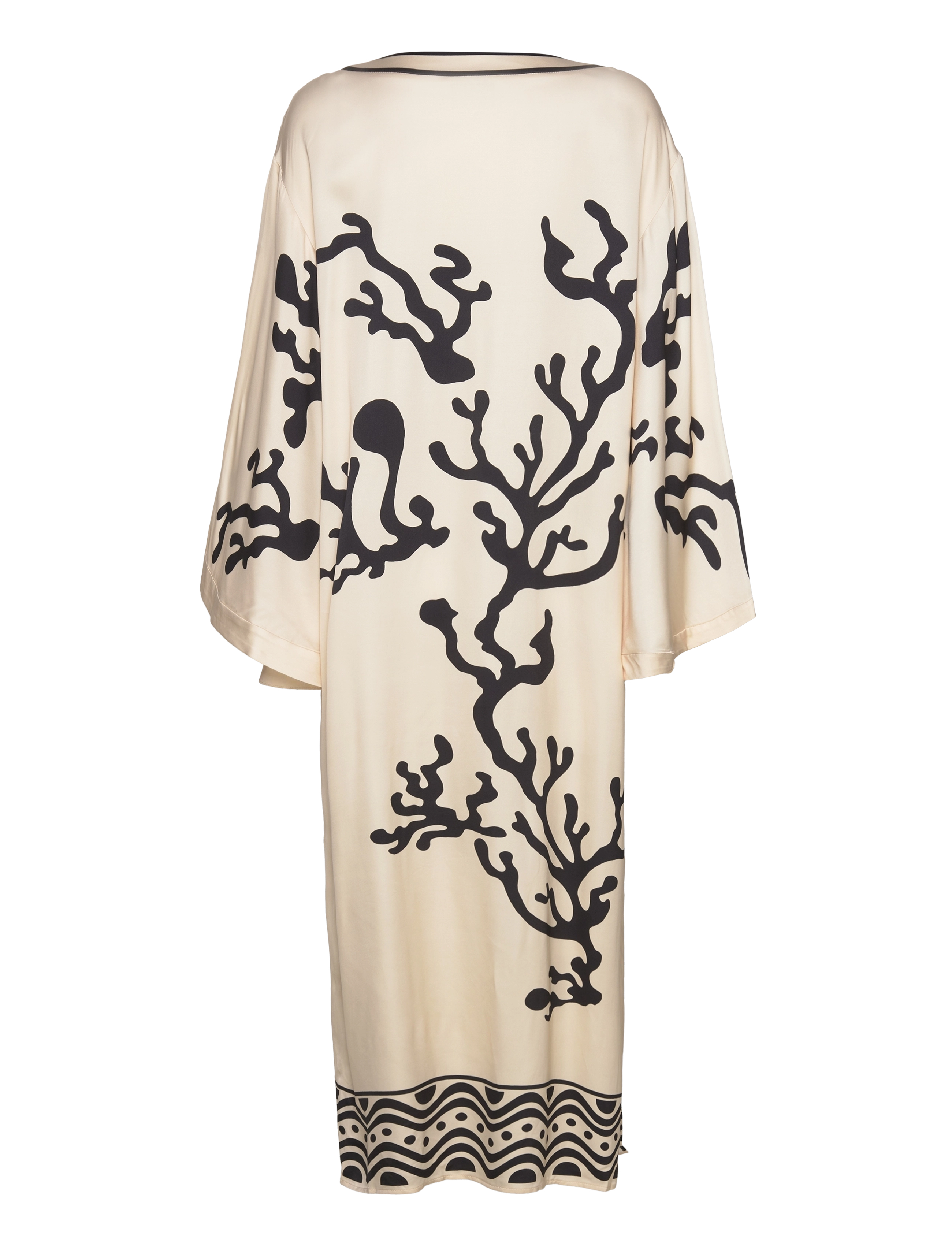 Malina - Manon printed satin kaftan dress - reef - 2