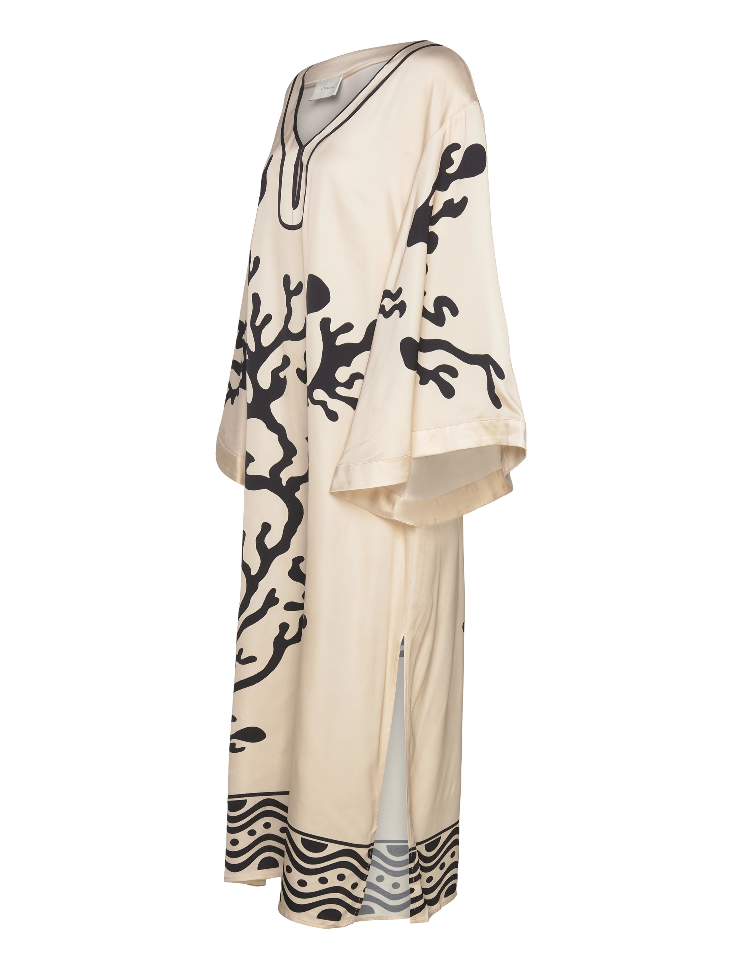 Malina - Manon printed satin kaftan dress - reef - 4
