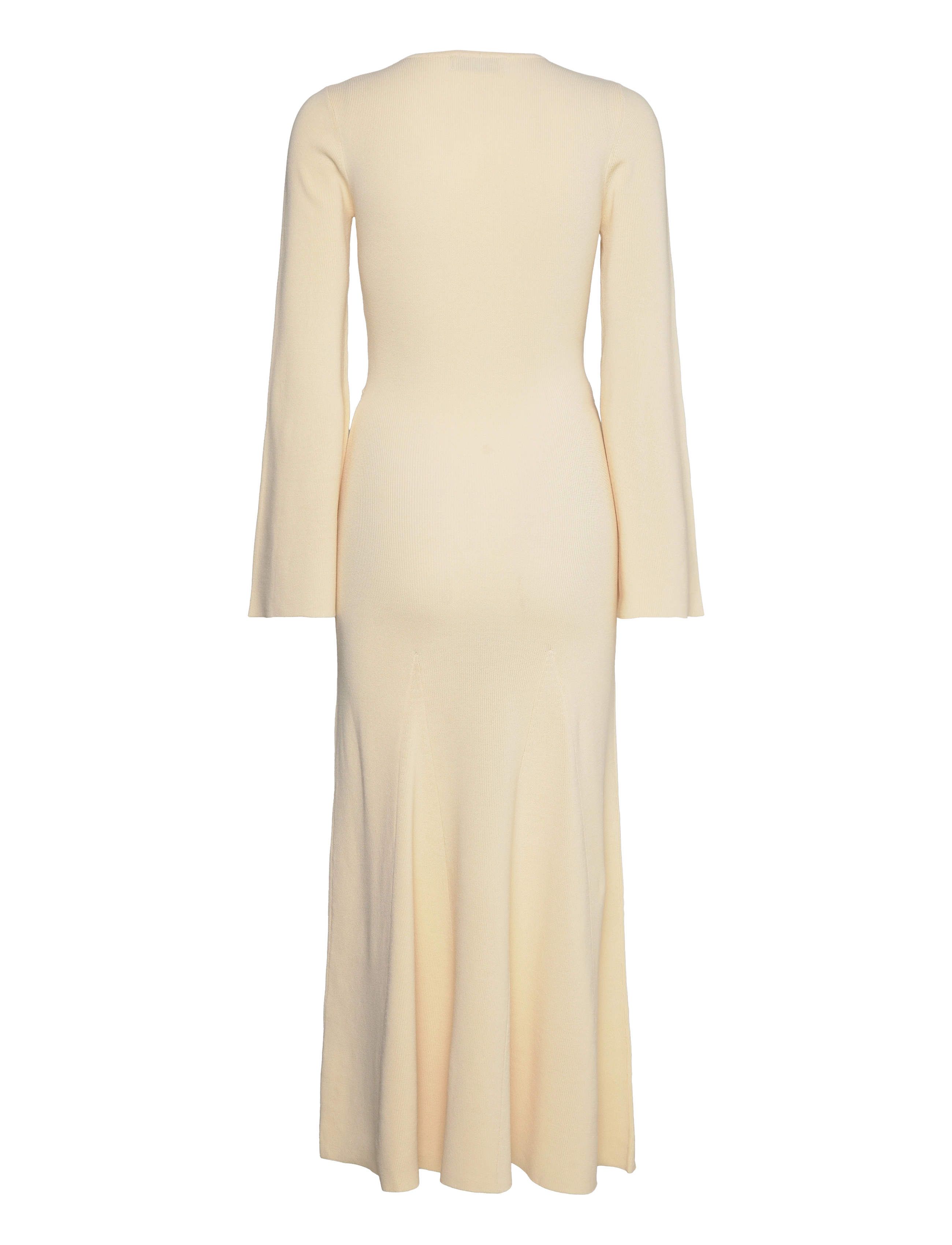 Malina - Nadia ring front knitted midi dress - strikkjoler - vanilla - 2