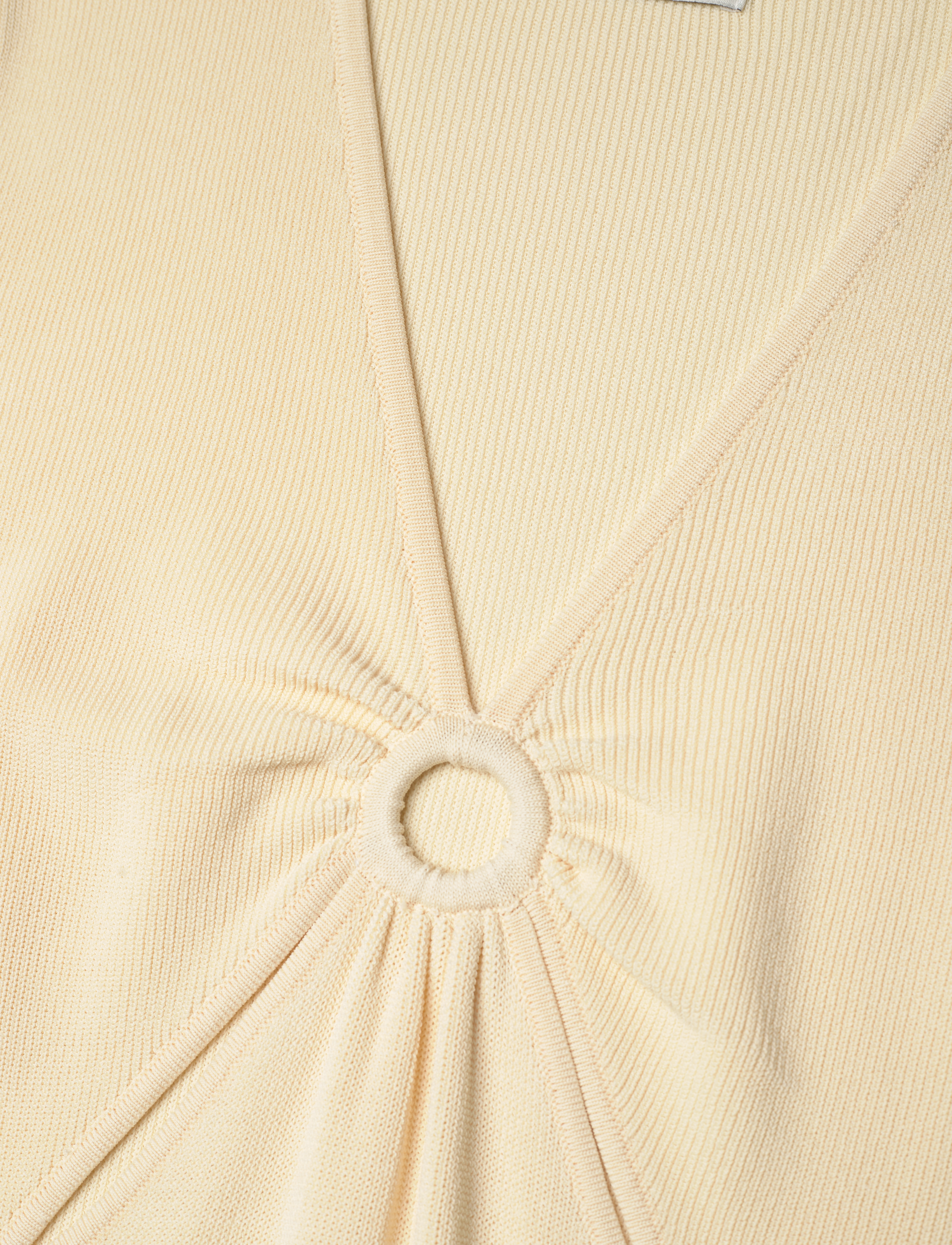 Malina - Nadia ring front knitted midi dress - strikkjoler - vanilla - 5
