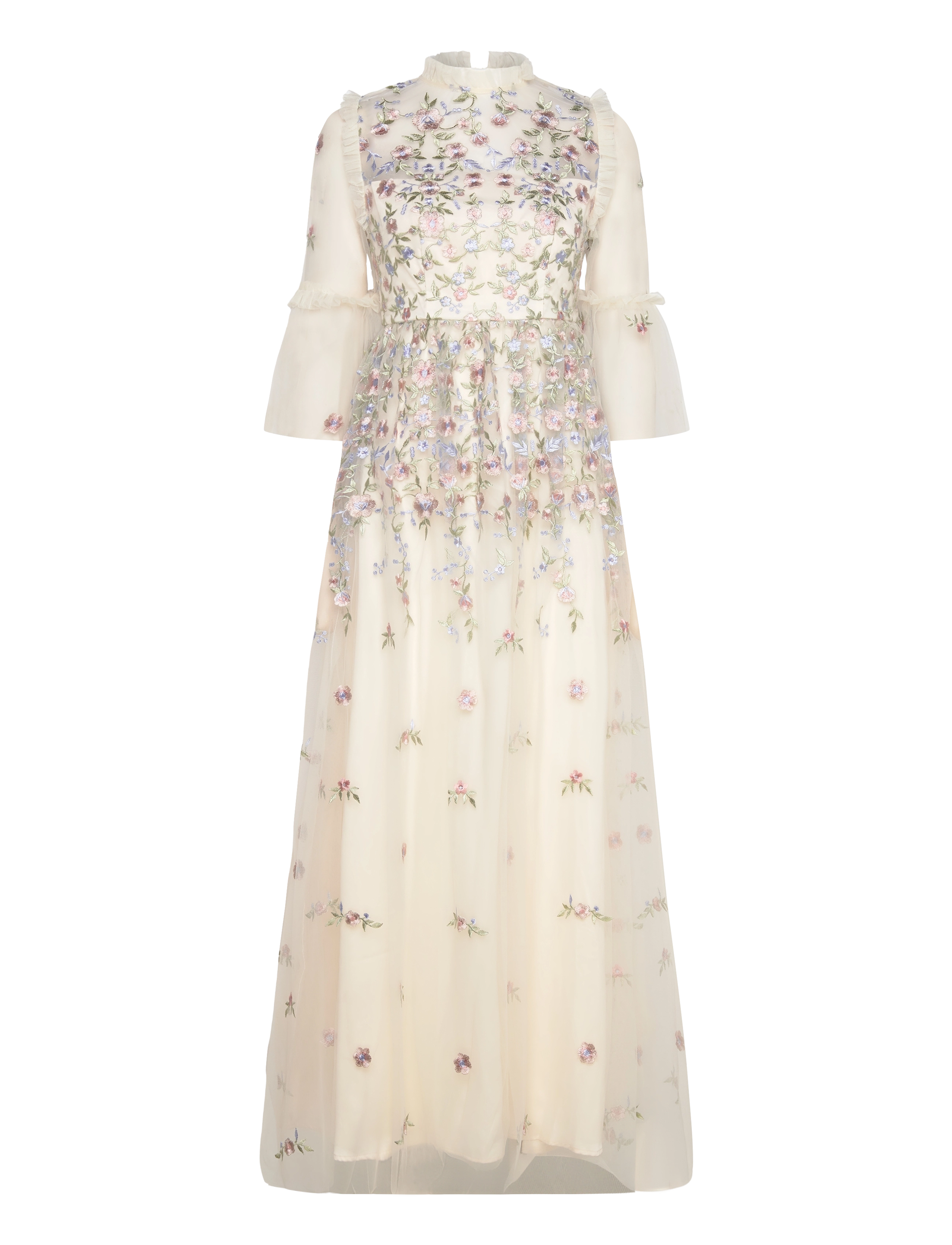 Malina - Nicolina long sleeved lace maxi dress - robes de soirée - multi - 1