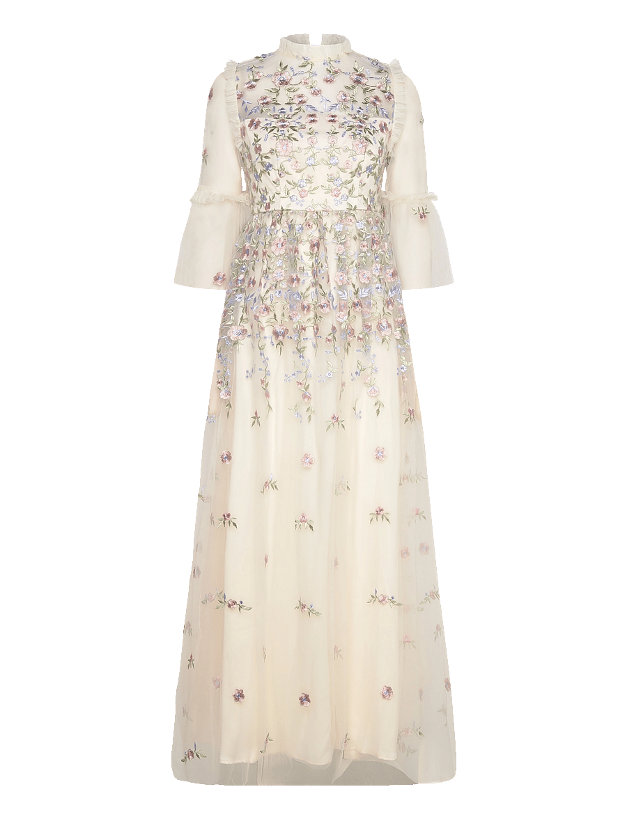 Malina - Nicolina long sleeved lace maxi dress - festkjoler - multi - 1