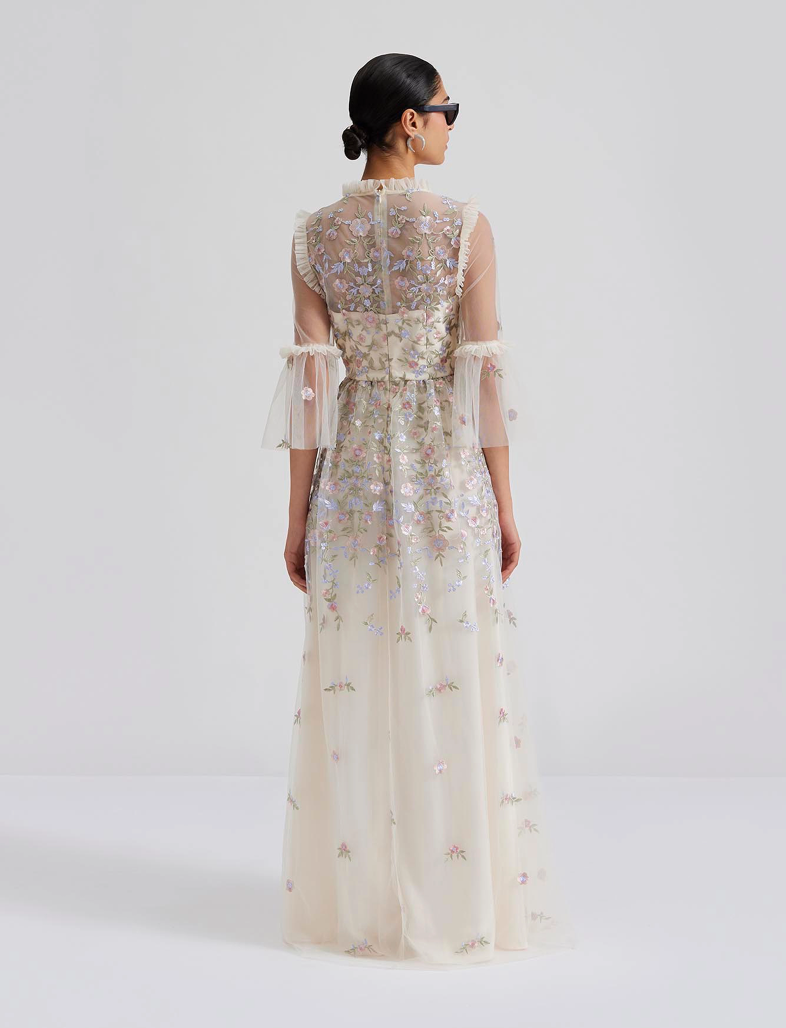 Nicolina Long Sleeved Lace Maxi Dress 2