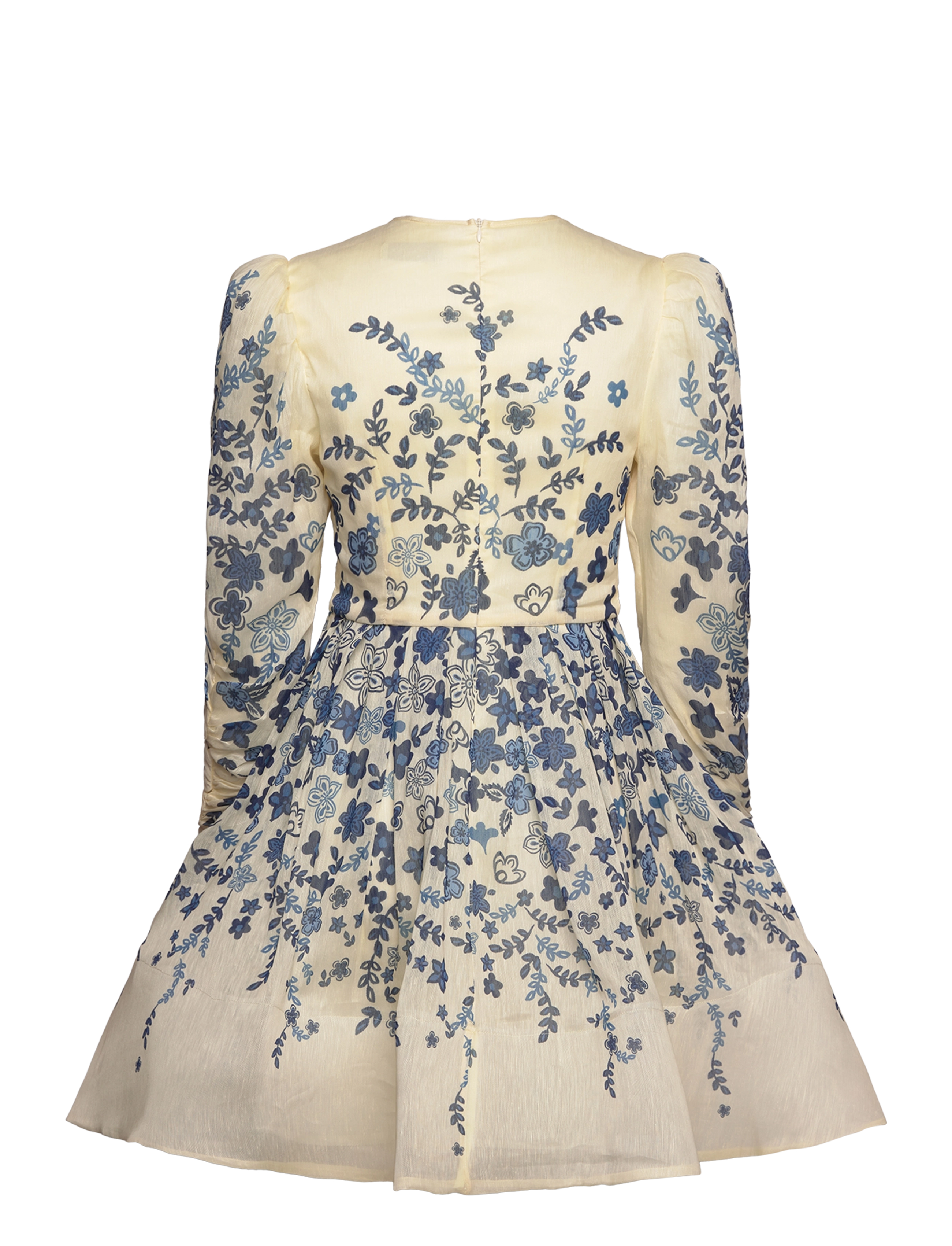 Leoni Silk Blend Mini Dress Tulip Blue