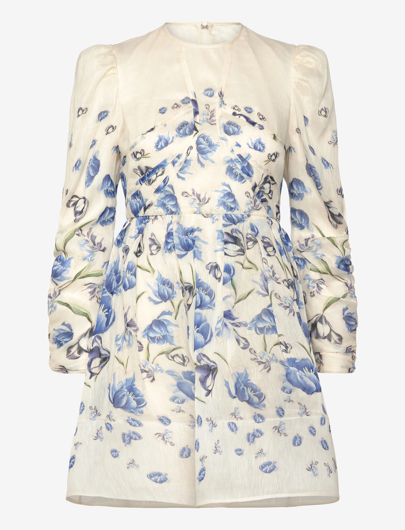 Malina - Leoni Silk Blend Mini Dress - evening dresses - tulip blue - 1