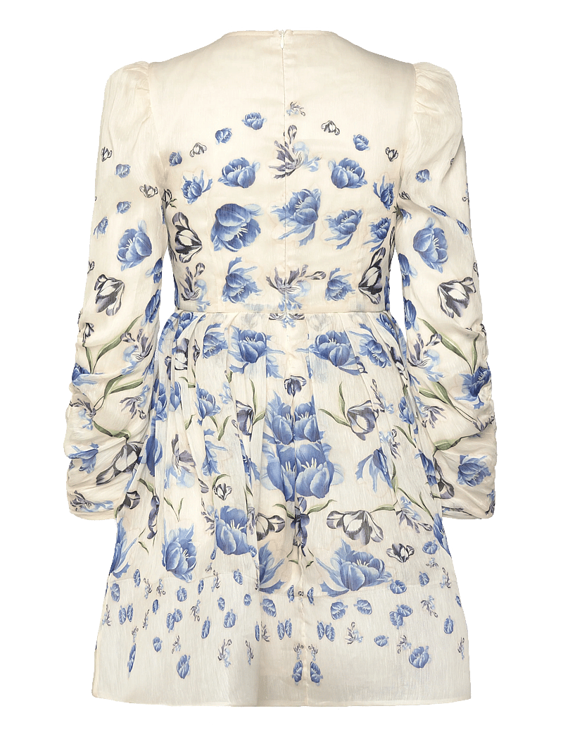 Malina - Leoni Silk Blend Mini Dress - evening dresses - tulip blue - 2