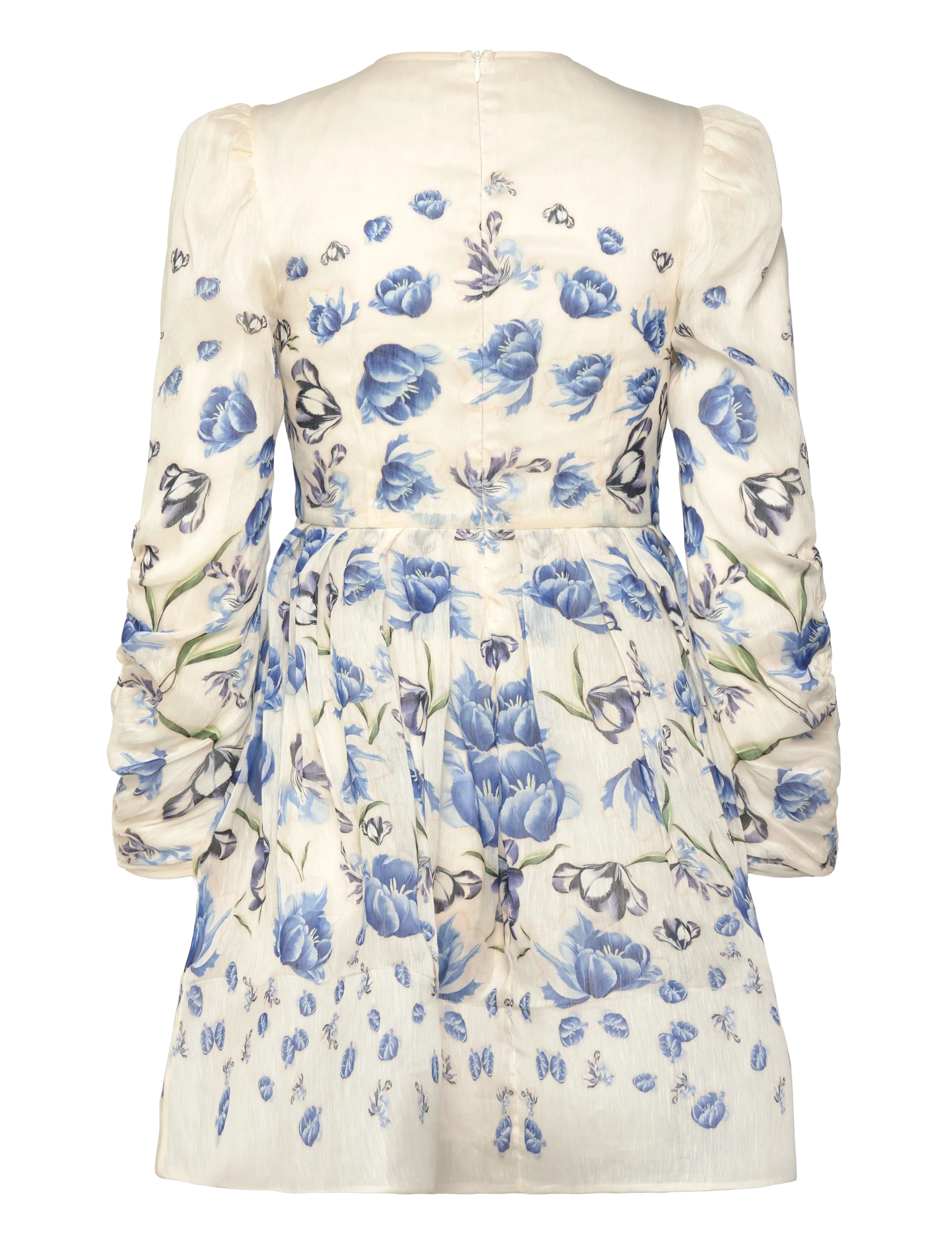 Malina - Leoni Silk Blend Mini Dress - evening dresses - tulip blue - 2