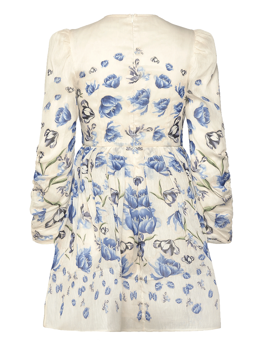 Malina - Leoni Silk Blend Mini Dress - abendkleider - tulip blue - 2