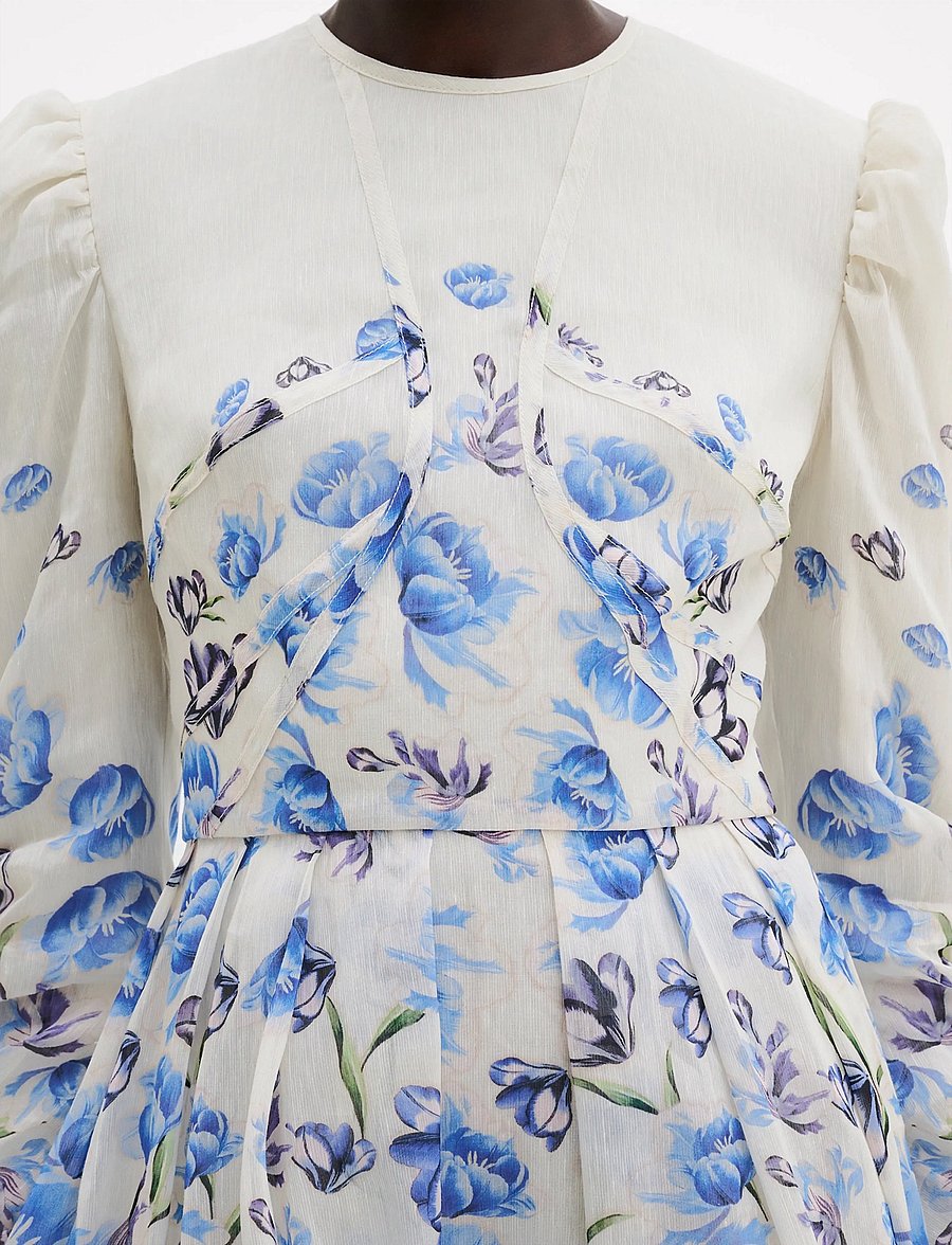 Malina - Leoni Silk Blend Mini Dress - abendkleider - tulip blue - 5