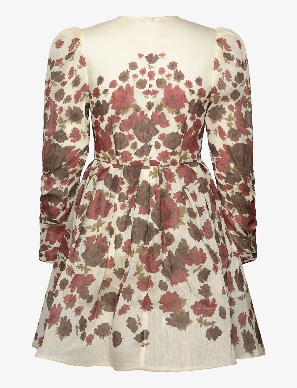 Malina - Leoni silk blend mini dress - festklänningar - wine peony - 2