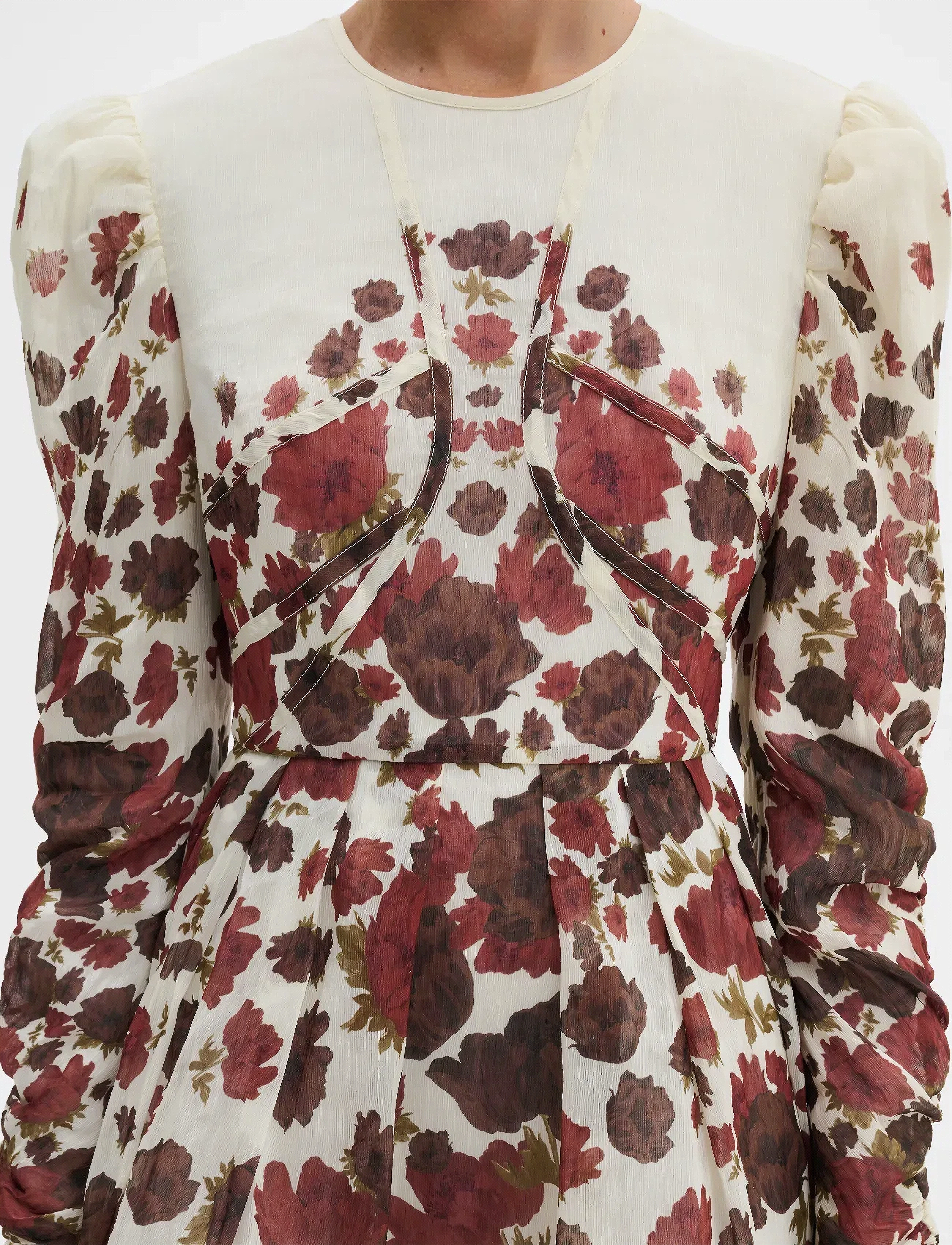 Malina - Leoni Silk Blend Mini Dress - Õhtukleidid - wine peony - 5