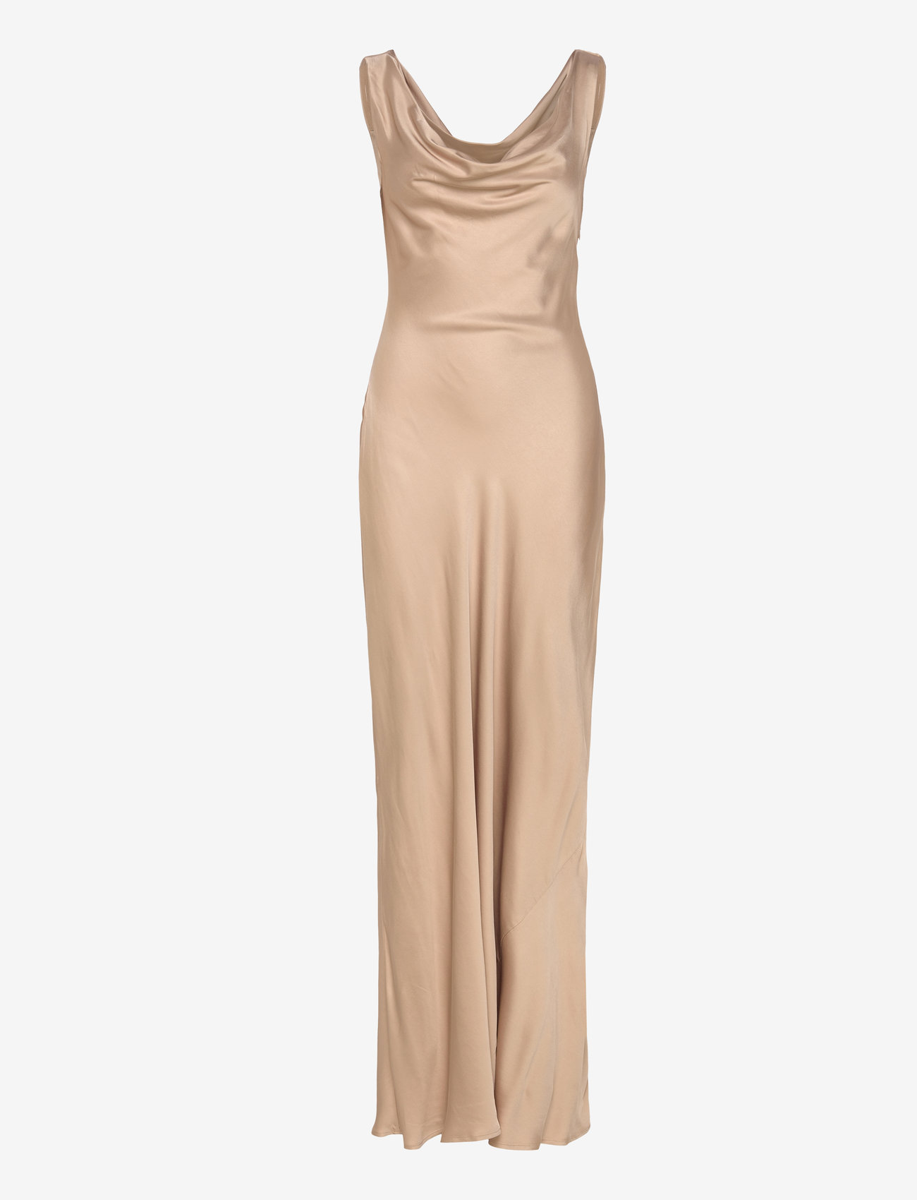 Malina - Leah cowl satin maxi dress - evening dresses - champagne - 1