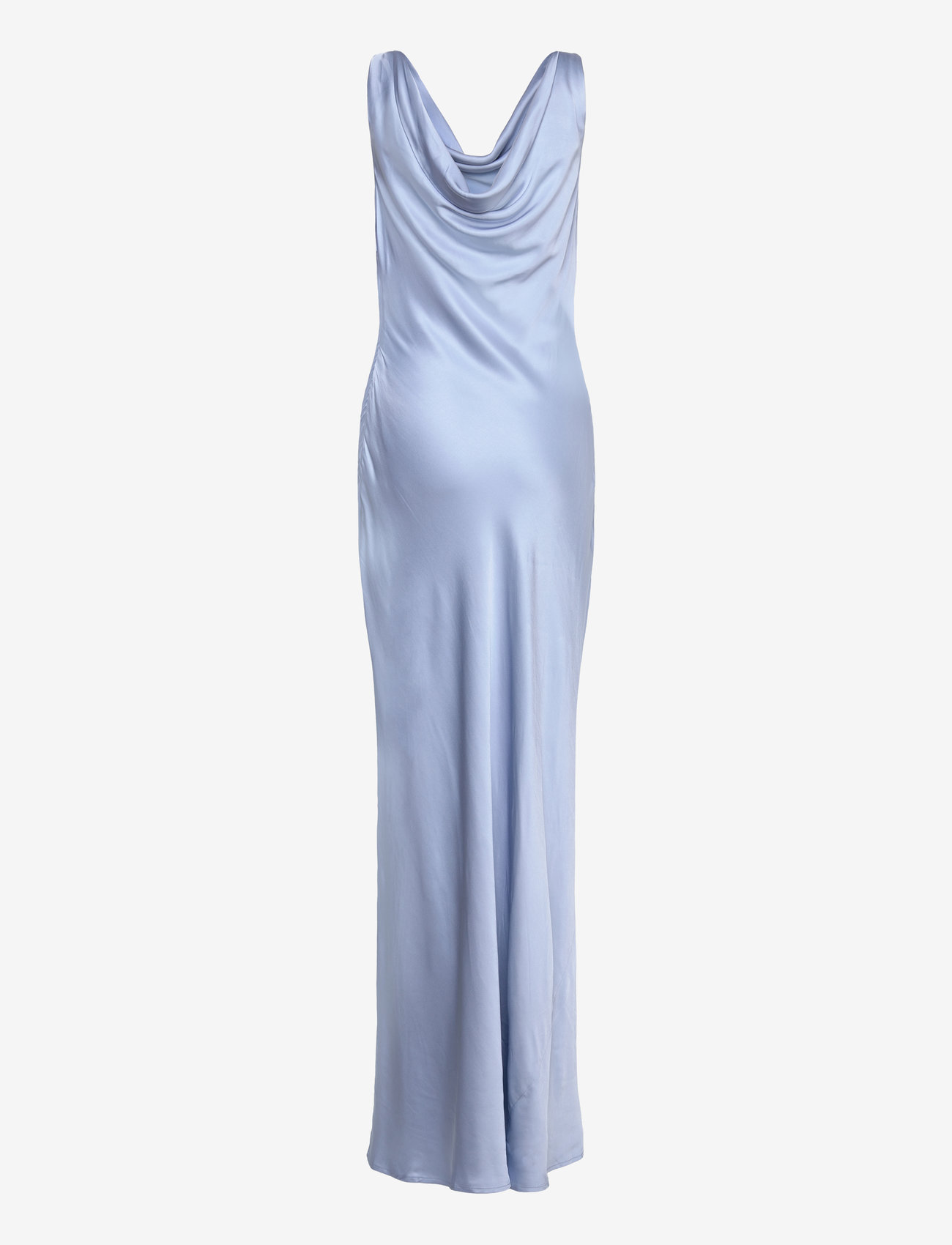 Malina - Leah cowl neck satin maxi dress - abendkleider - dusty blue - 2