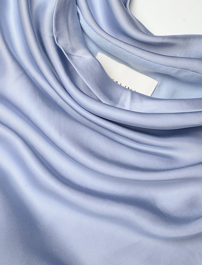 Malina - Leah cowl neck satin maxi dress - abendkleider - dusty blue - 5