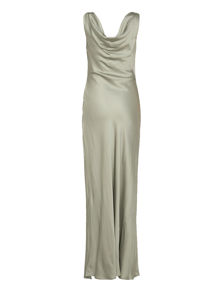 Malina - Leah cowl neck satin maxi dress - abendkleider - sage - 2