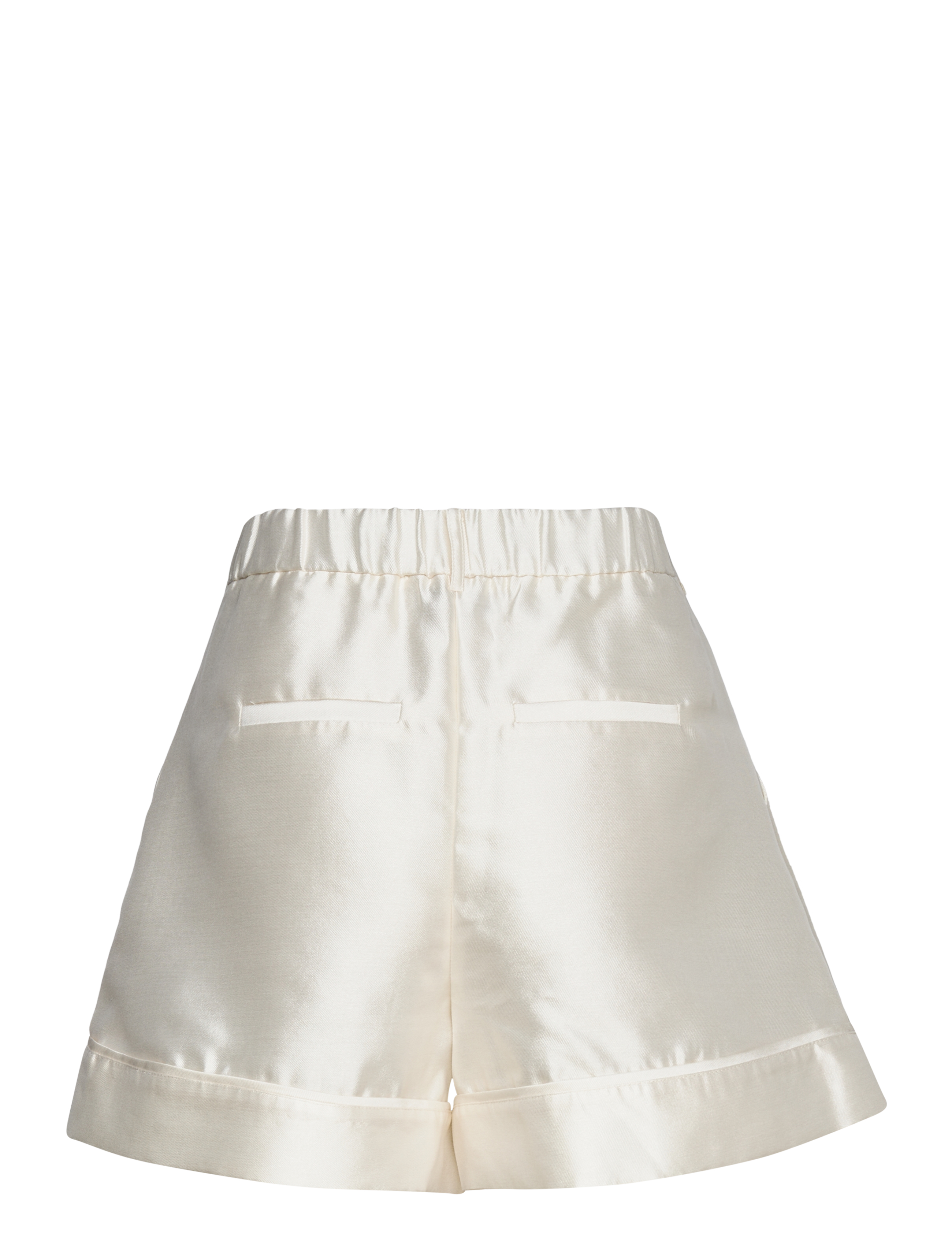Malina - Josie high rise silk mix shorts - white - 1