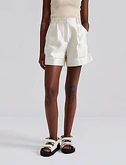 Malina - Josie high rise silk mix shorts - paper bag shorts - white - 4