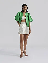Malina - Josie high rise silk mix shorts - paper bag shorts - white - 6