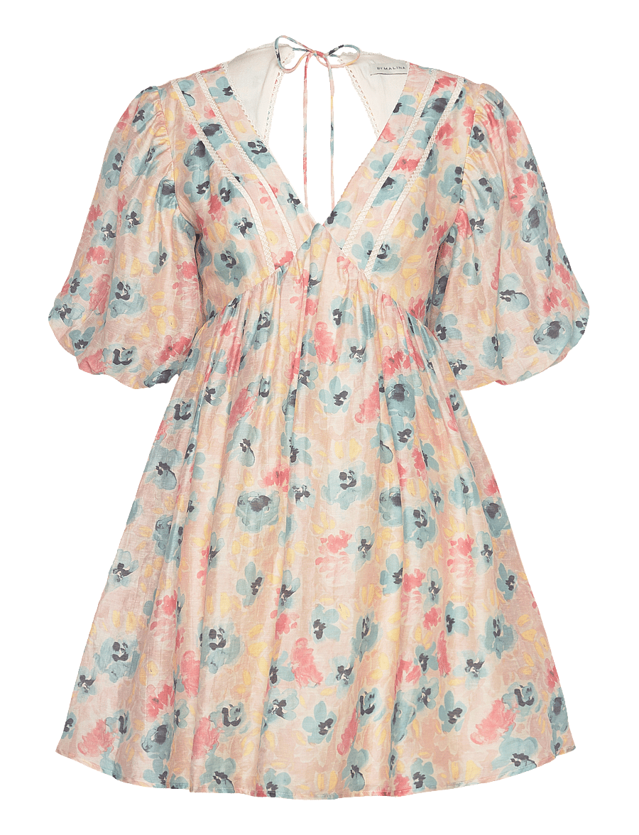 Malina - Adina open back mini dress - florals - 1