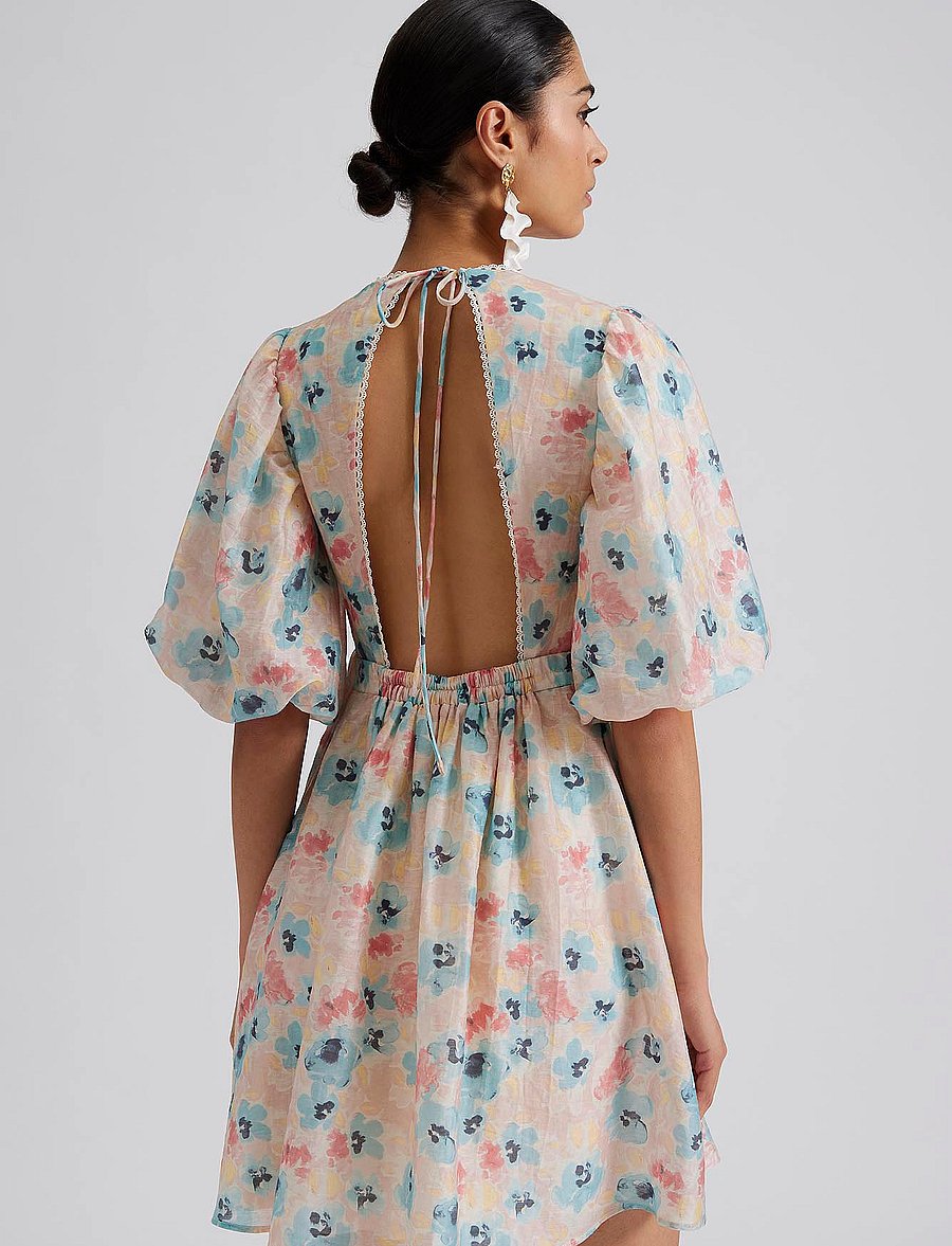 Malina - Adina open back mini dress - florals - 3