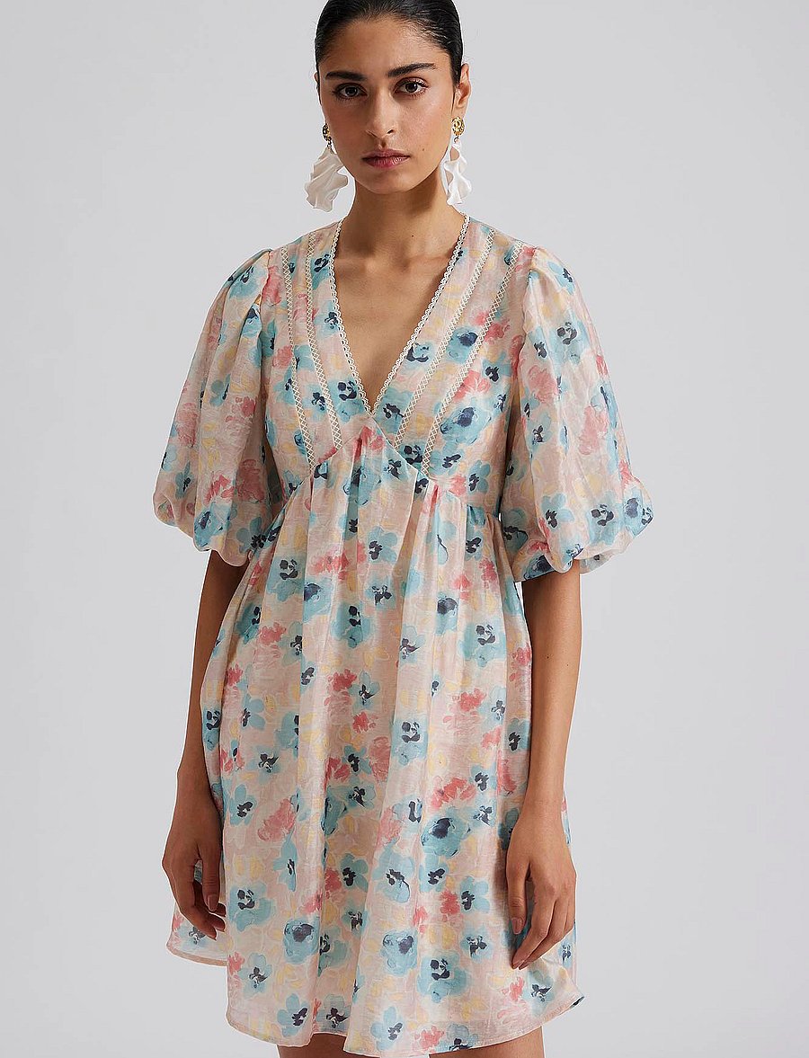 Malina - Adina open back mini dress - florals - 4