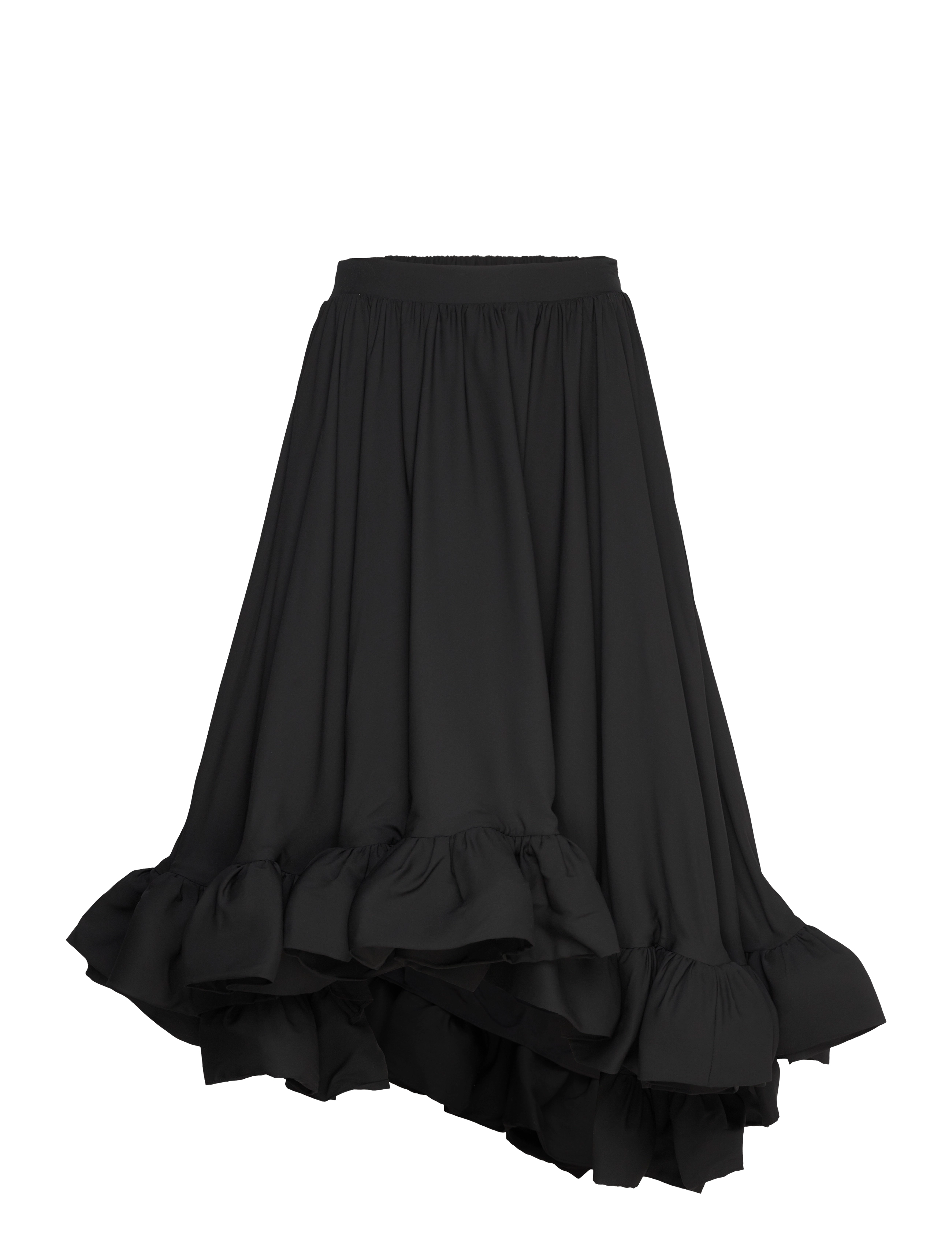 Malina Adriana frilled hem midi skirt - Kollektionen - BLACK / black
