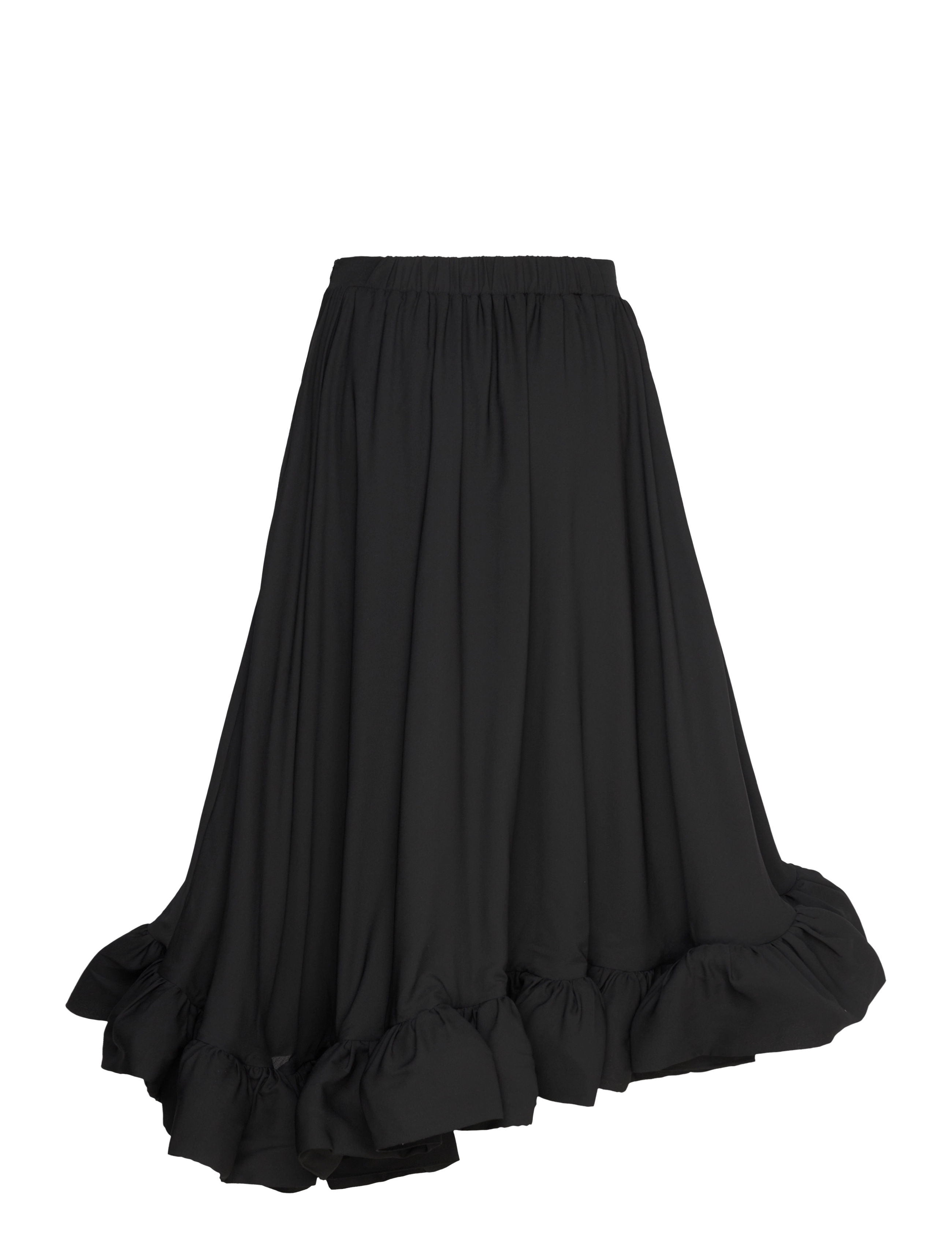 Malina - Adriana frilled hem midi skirt - black - 2
