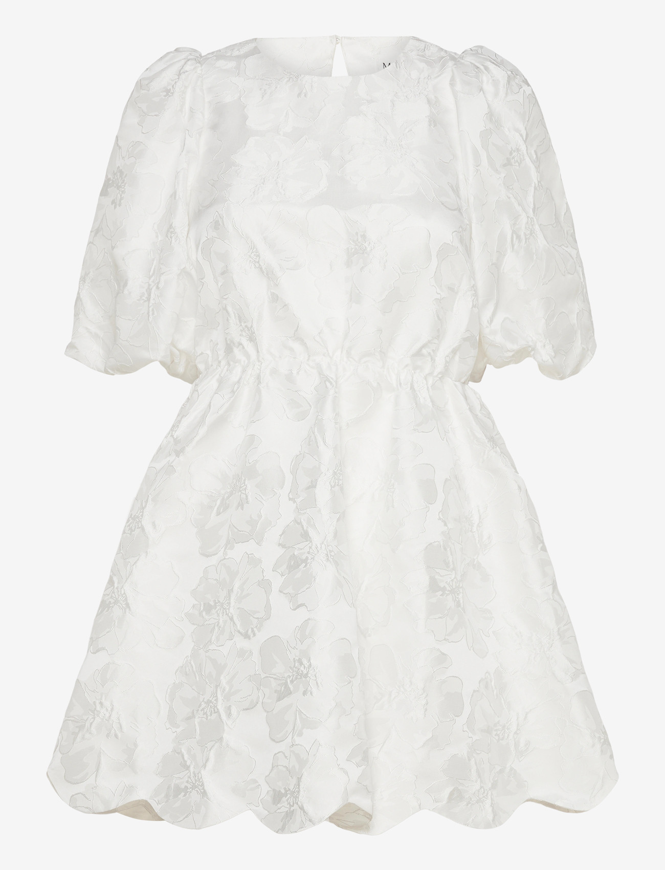 Malina - Elina Scalloped Detail Mini Dress - kurze kleider - white - 1