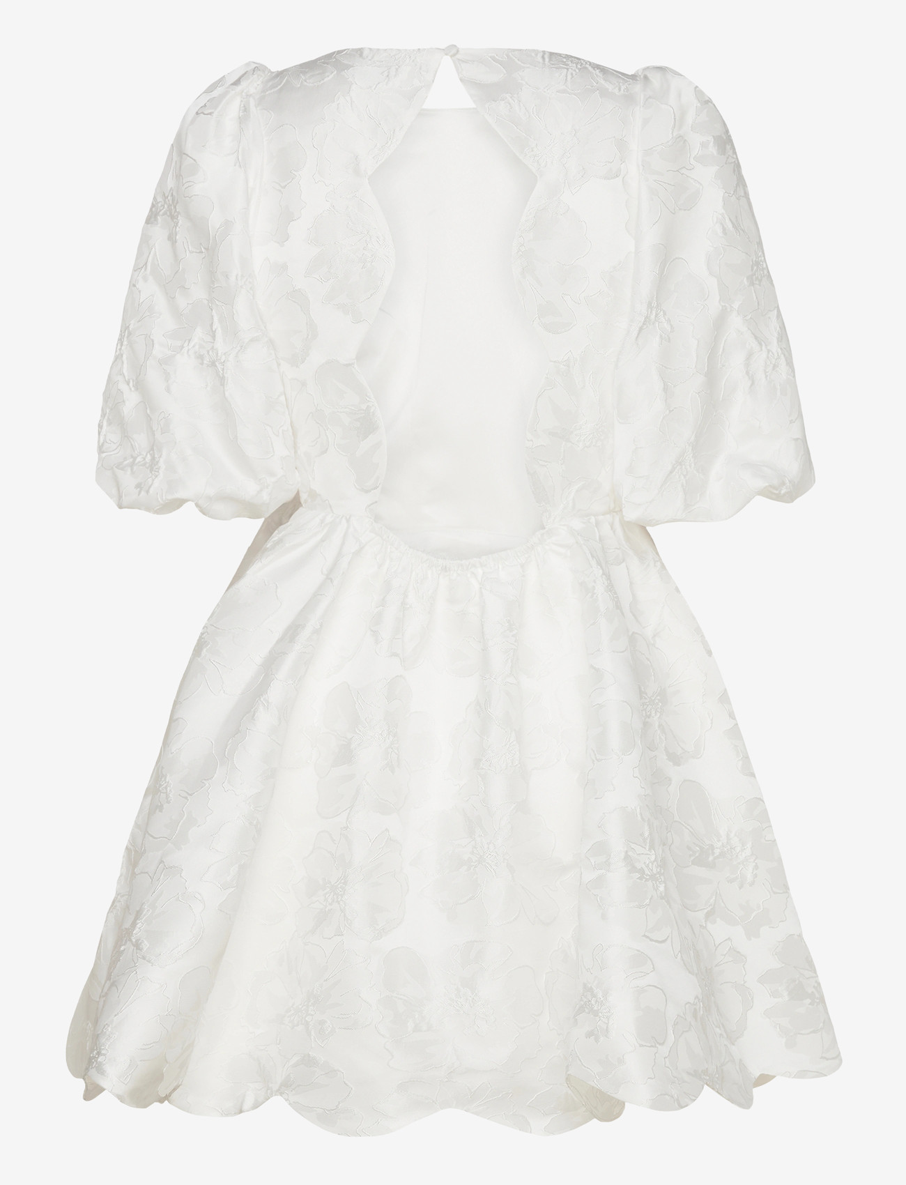 Malina - Elina Scalloped Detail Mini Dress - kurze kleider - white - 2