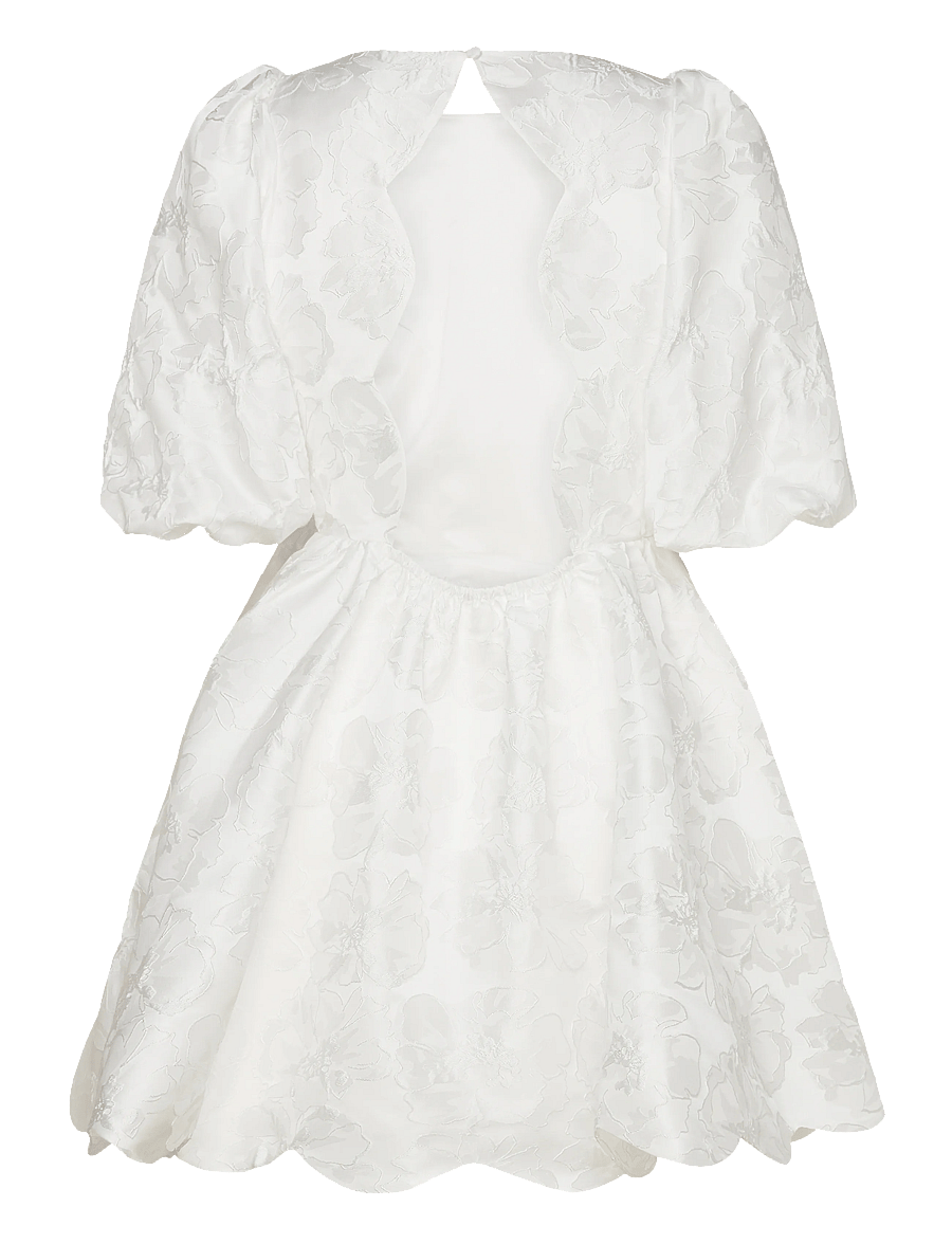 Malina - Elina Scalloped Detail Mini Dress - rippijuhlat - white - 2