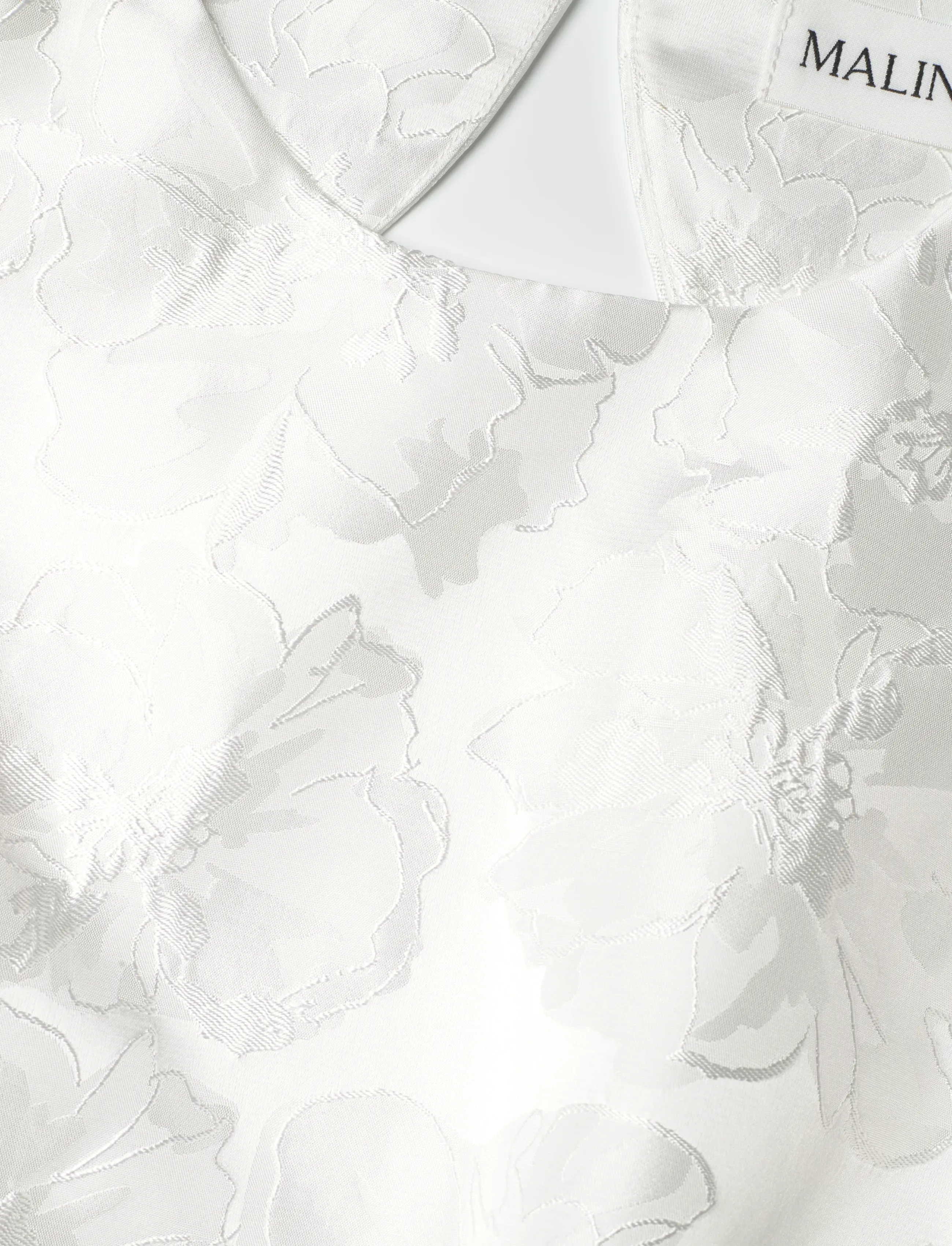 Malina - Elina Scalloped Detail Mini Dress - confirmation - white - 5