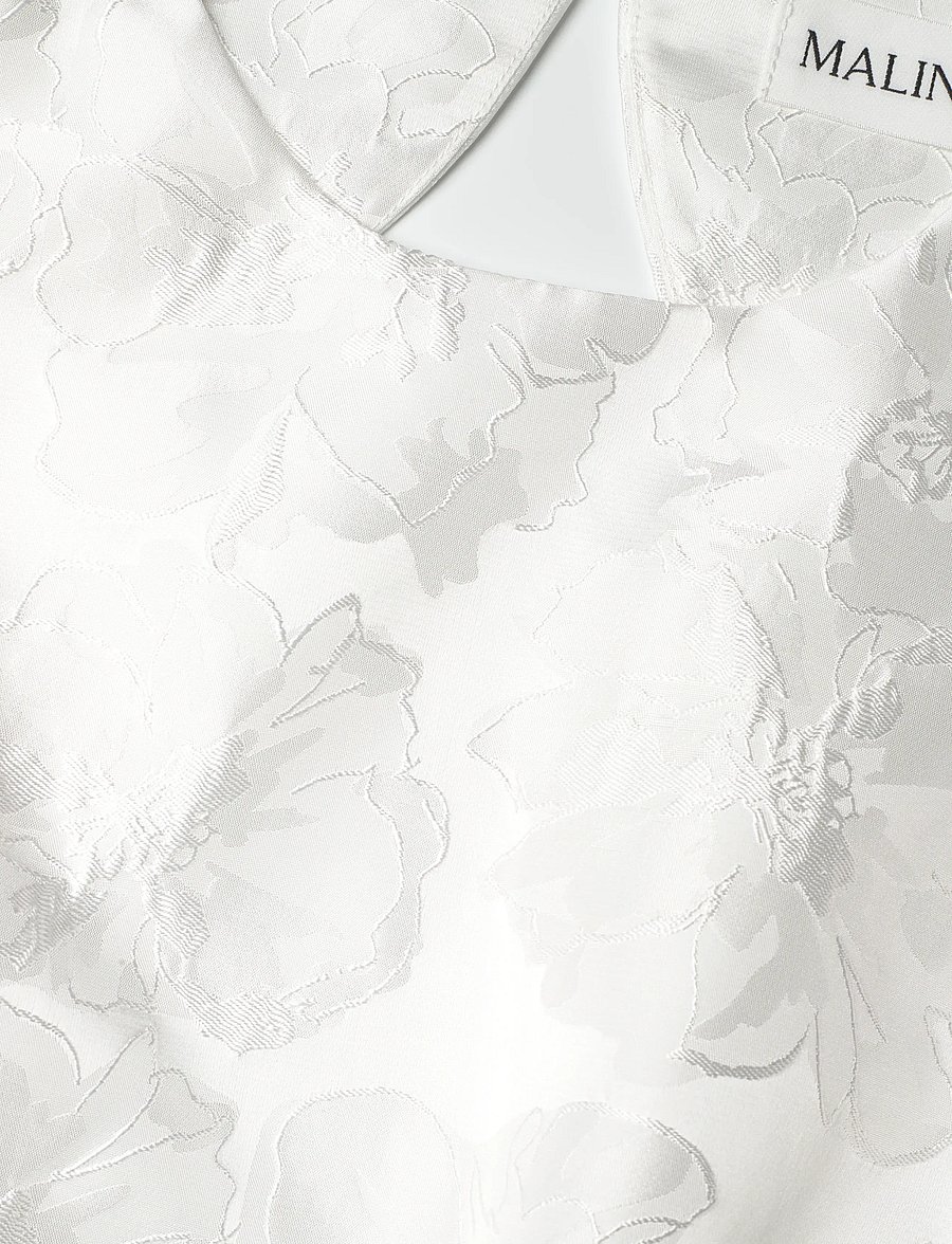 Malina - Elina Scalloped Detail Mini Dress - rippijuhlat - white - 5