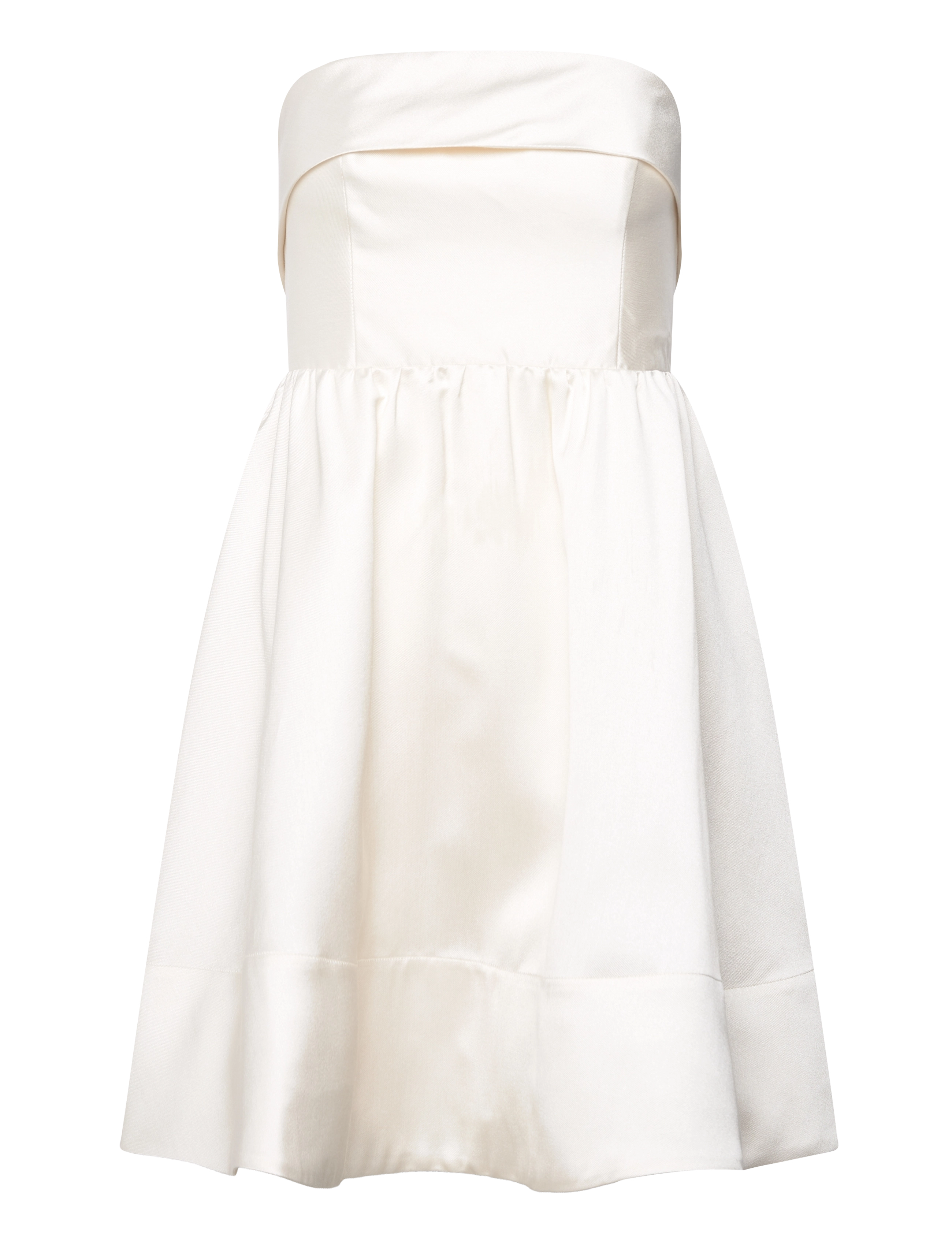MALINA Naya Strapless Silk Blend Mini Kleid Weiß - L - Damen