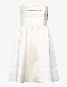 Naya strapless silk blend mini dress, Malina