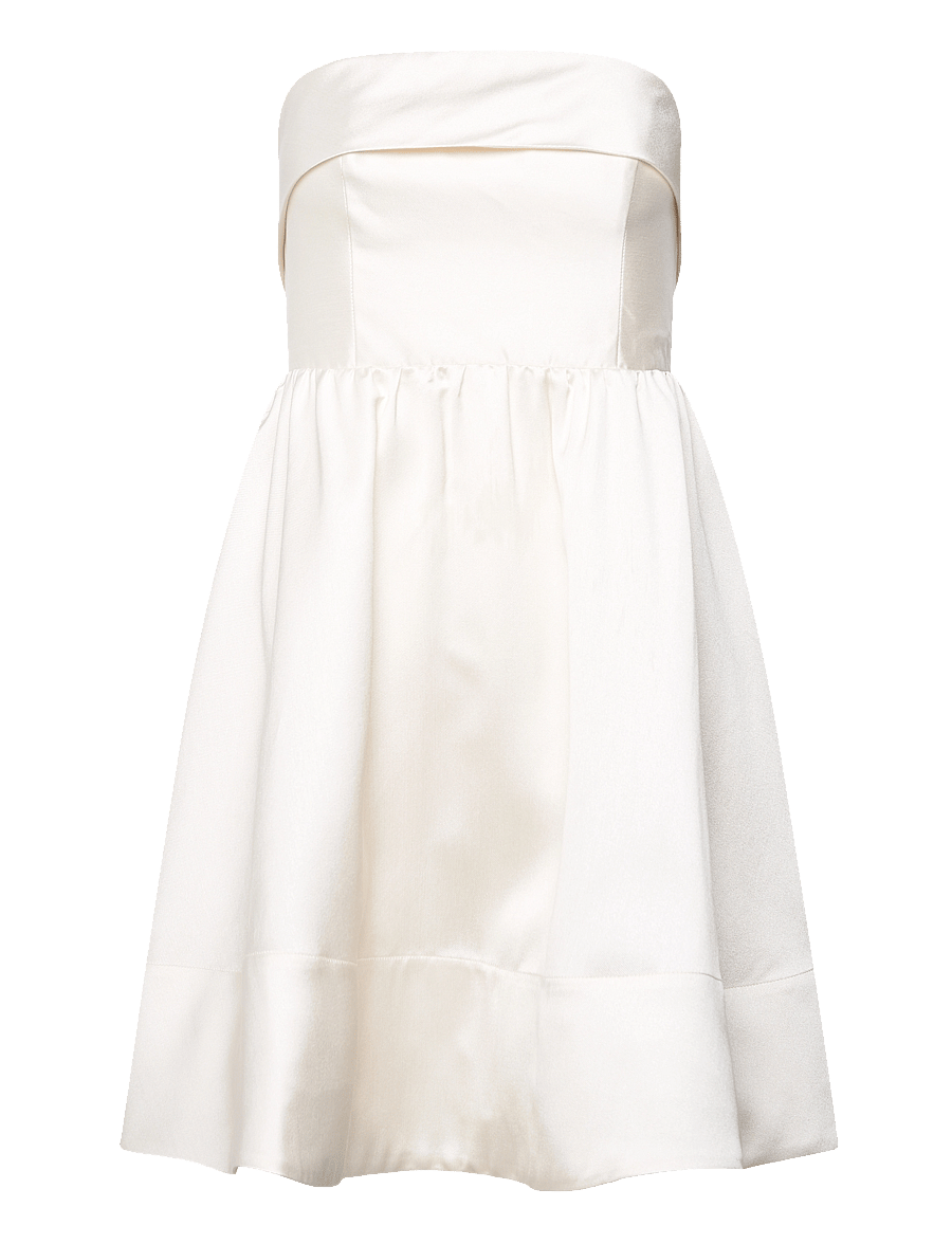 Malina - Naya strapless silk blend mini dress - brudekjoler - ivory - 1