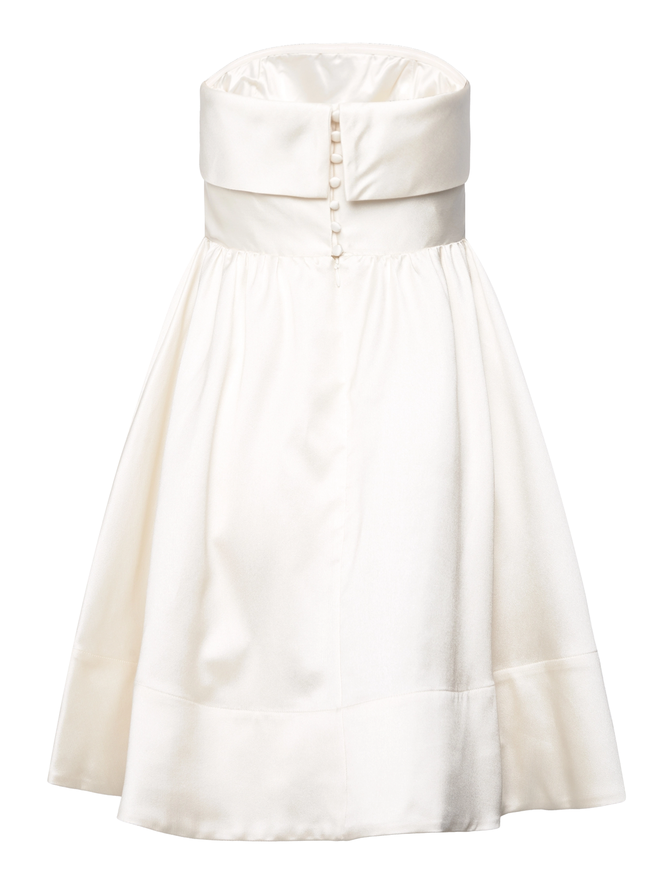 Malina - Naya strapless silk blend mini dress - brudekjoler - ivory - 2