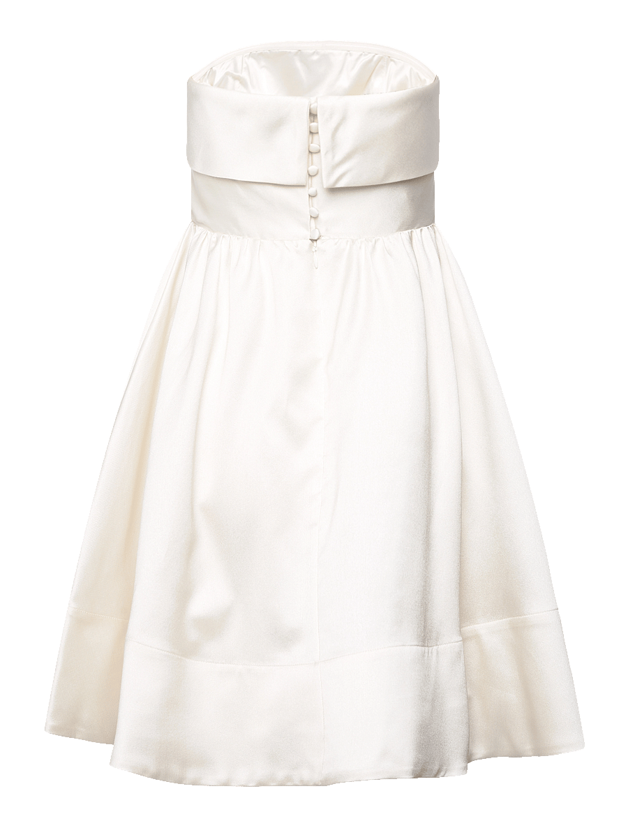 Malina - Naya strapless silk blend mini dress - brudekjoler - ivory - 2