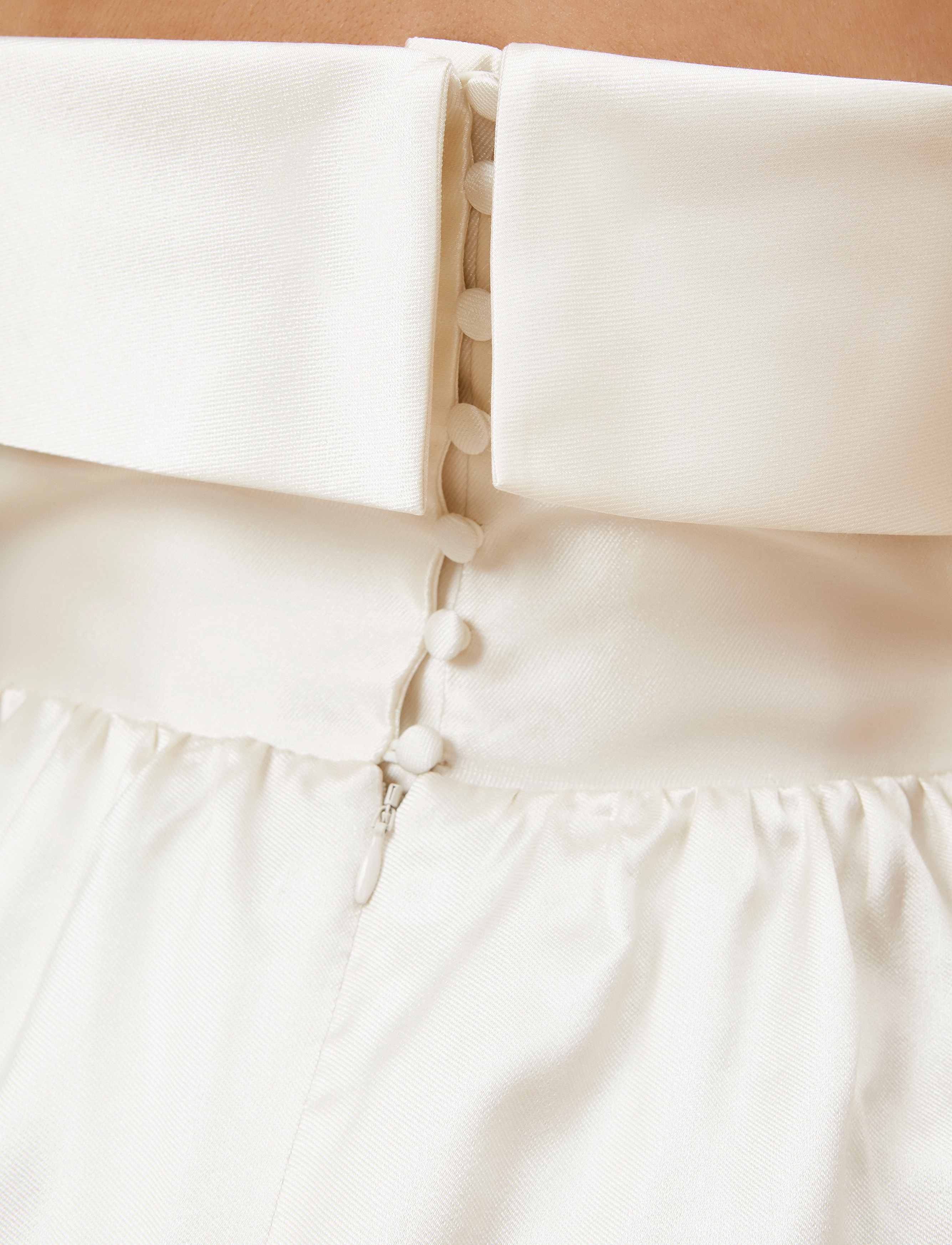 Malina - Naya strapless silk blend mini dress - brudekjoler - ivory - 4