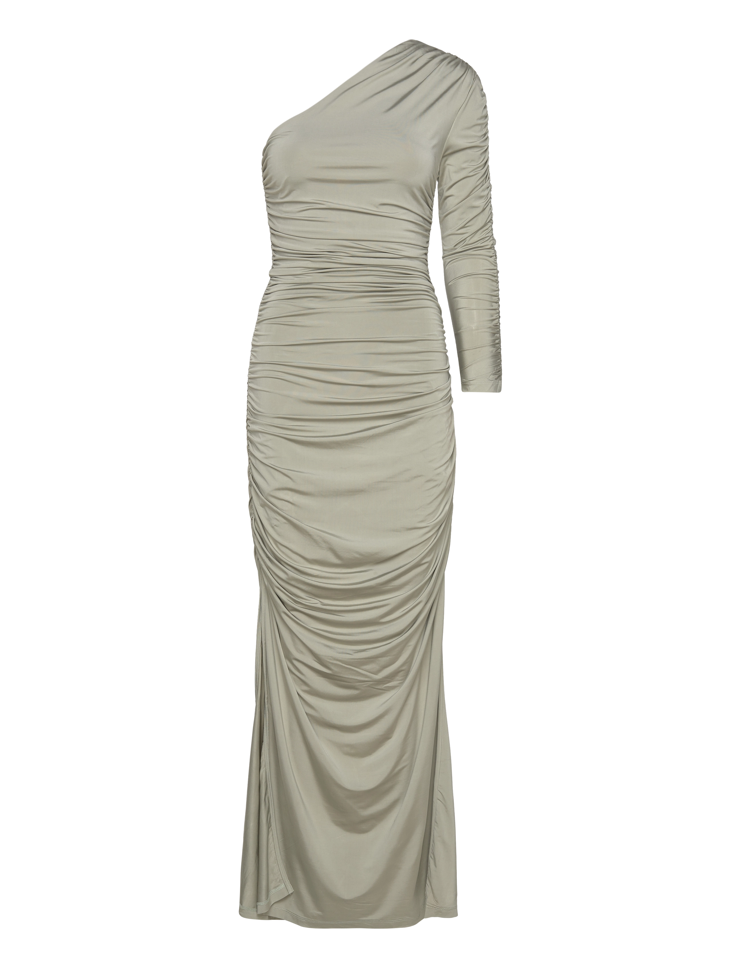 Malina - Aven one shoulder jersey maxi dress - sage - 1