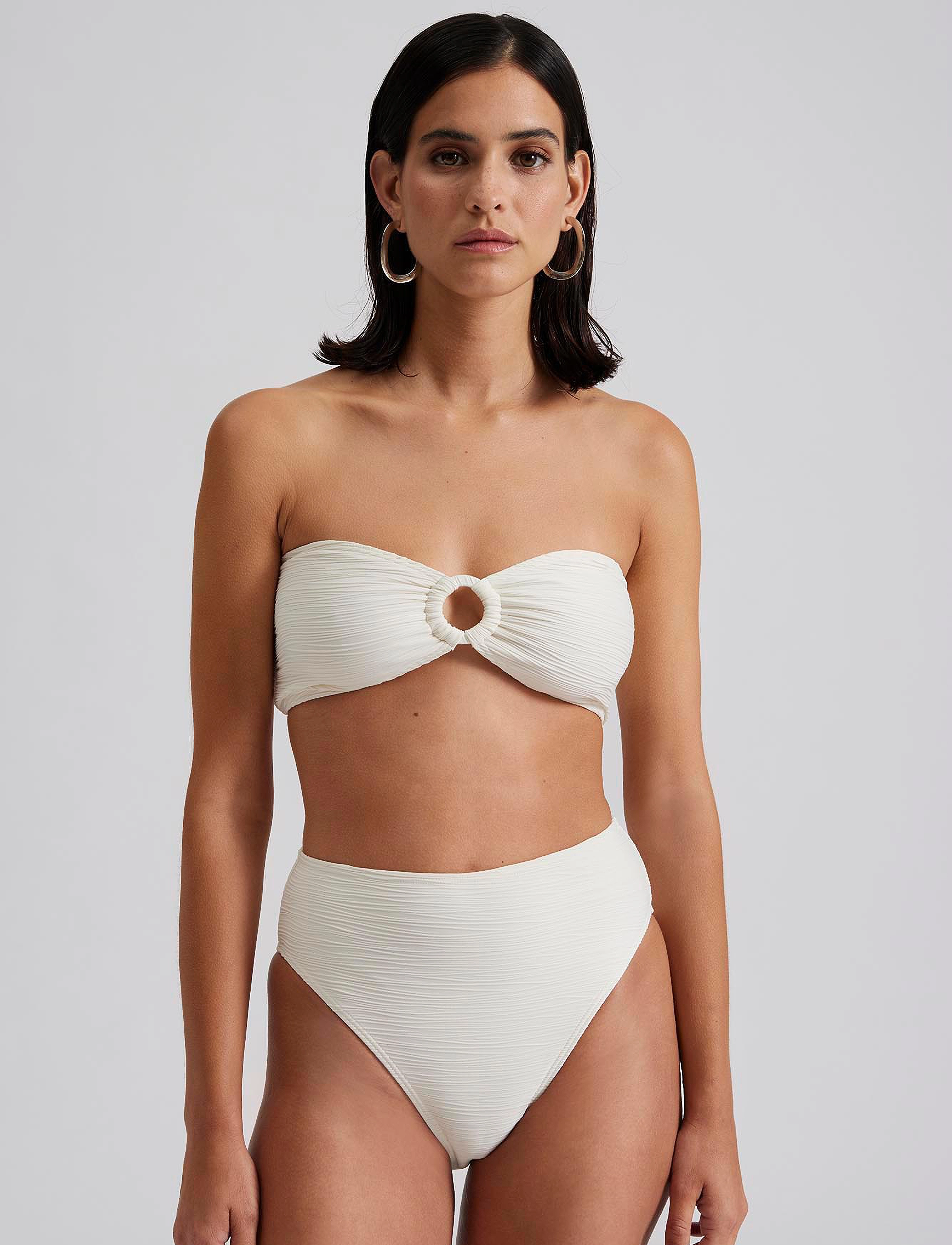 Malina - Lisa high rise bikini bottoms - vanilla - 4