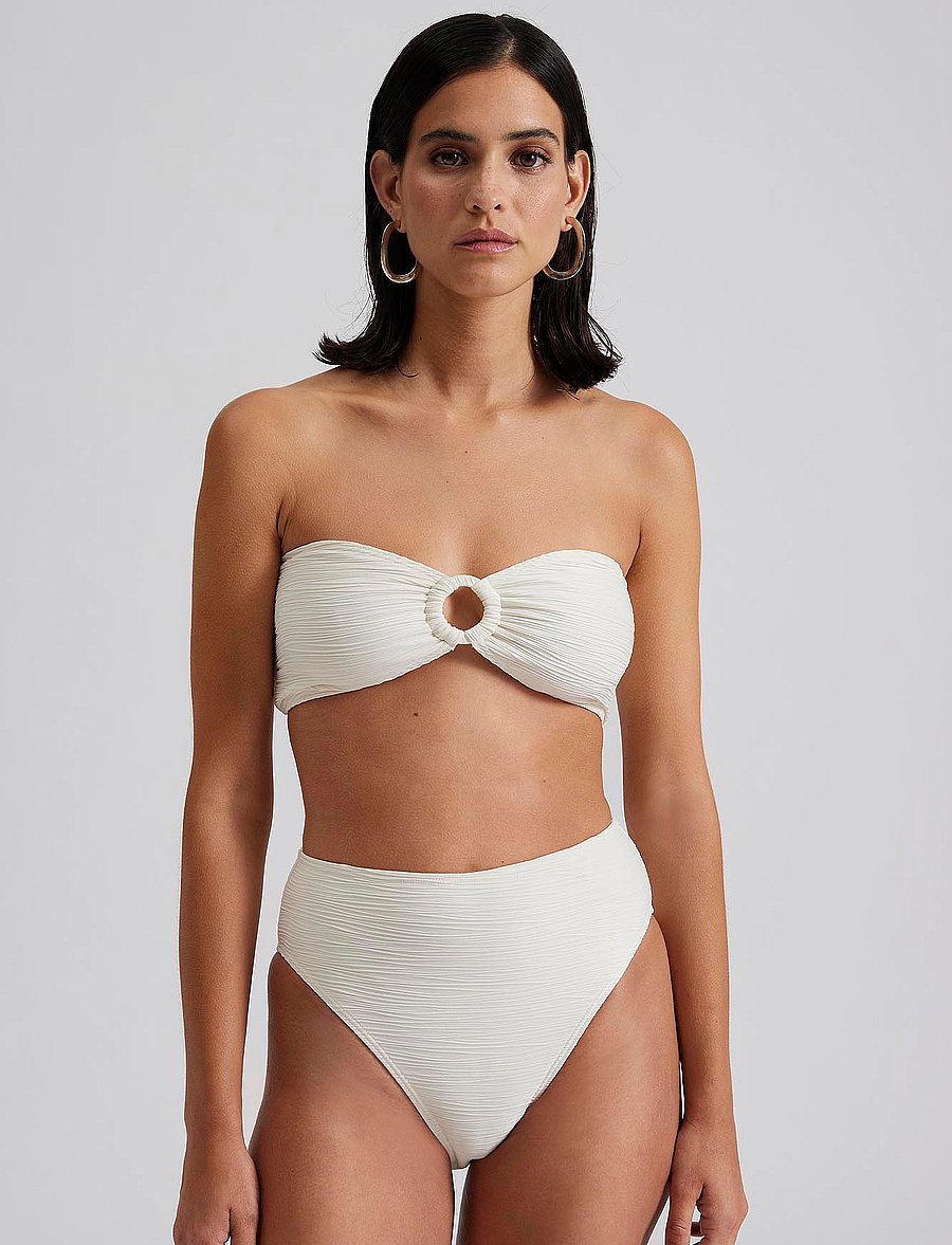 Malina - Lisa high rise bikini bottoms - vanilla - 4