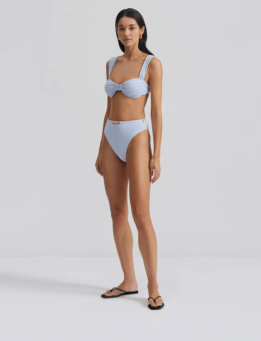 Malina - Sirine high rise bikini bottoms - bikinihosen mit hoher taille - pastel blue - 0