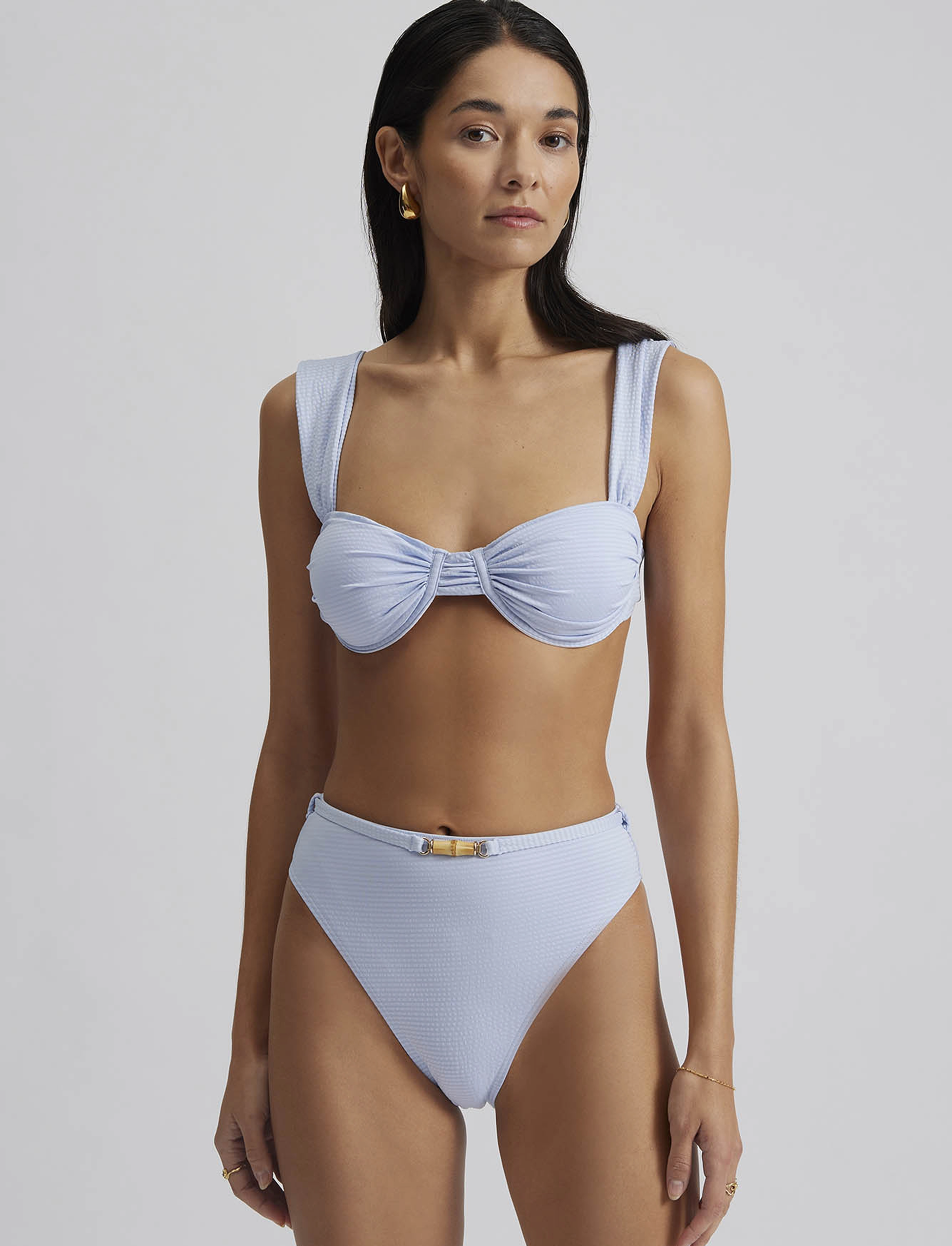 Malina - Sirine high rise bikini bottoms - højtaljede bikiniunderdele - pastel blue - 4