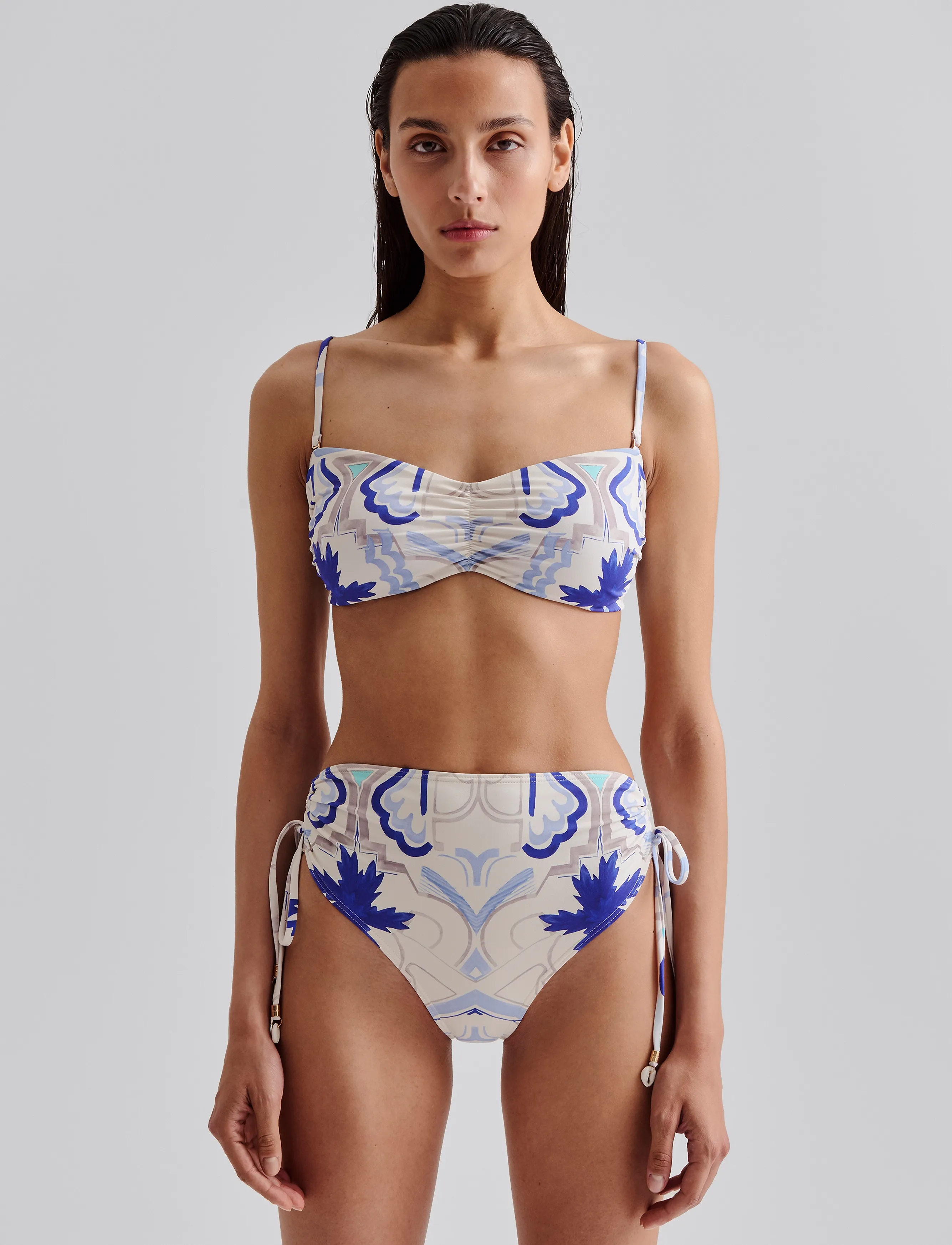 Malina - Lottie High Rise bikini bottoms - high waist bikini bottoms - mosaic - 4