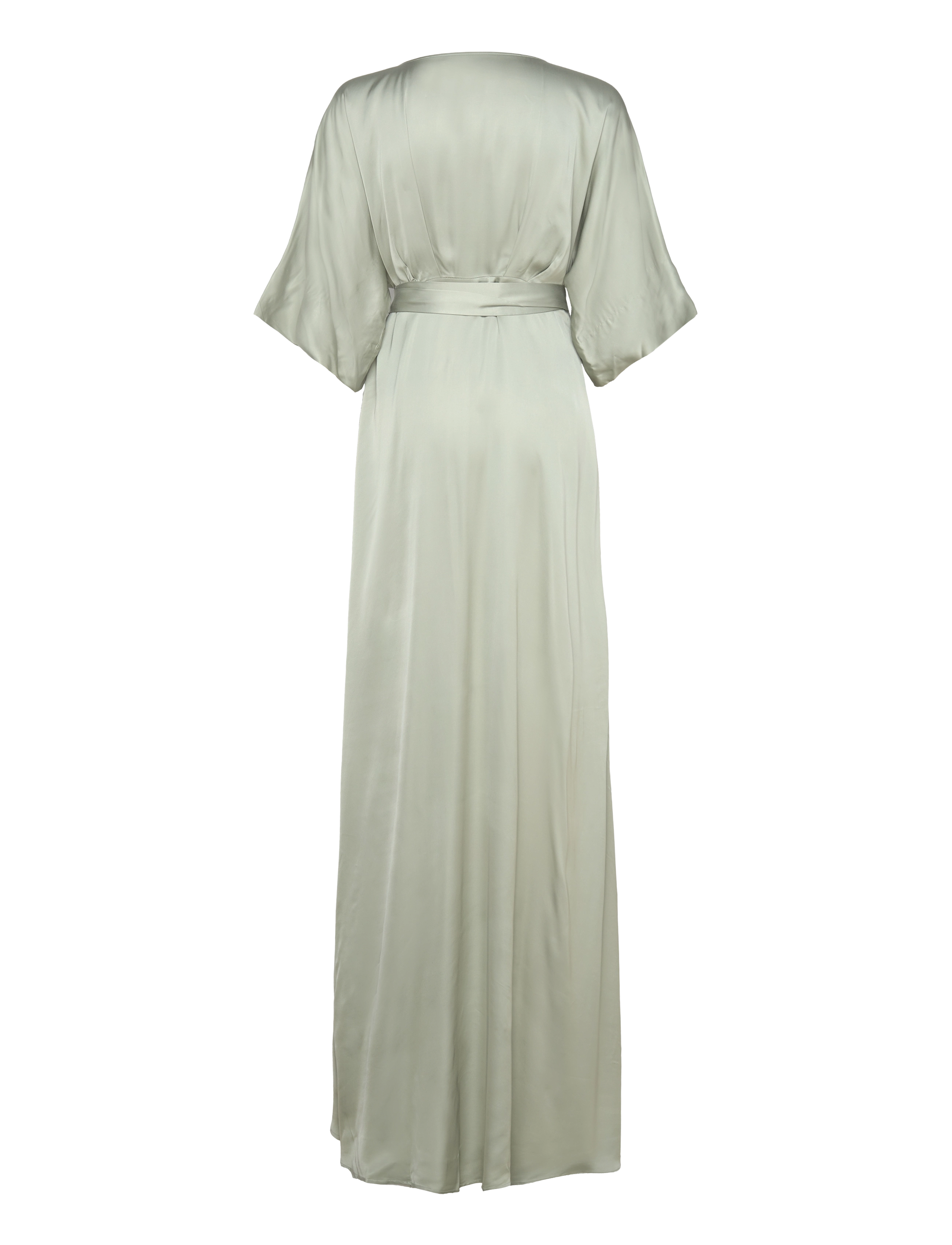 Malina - Lilly wrap satin maxi dress - sage - 2