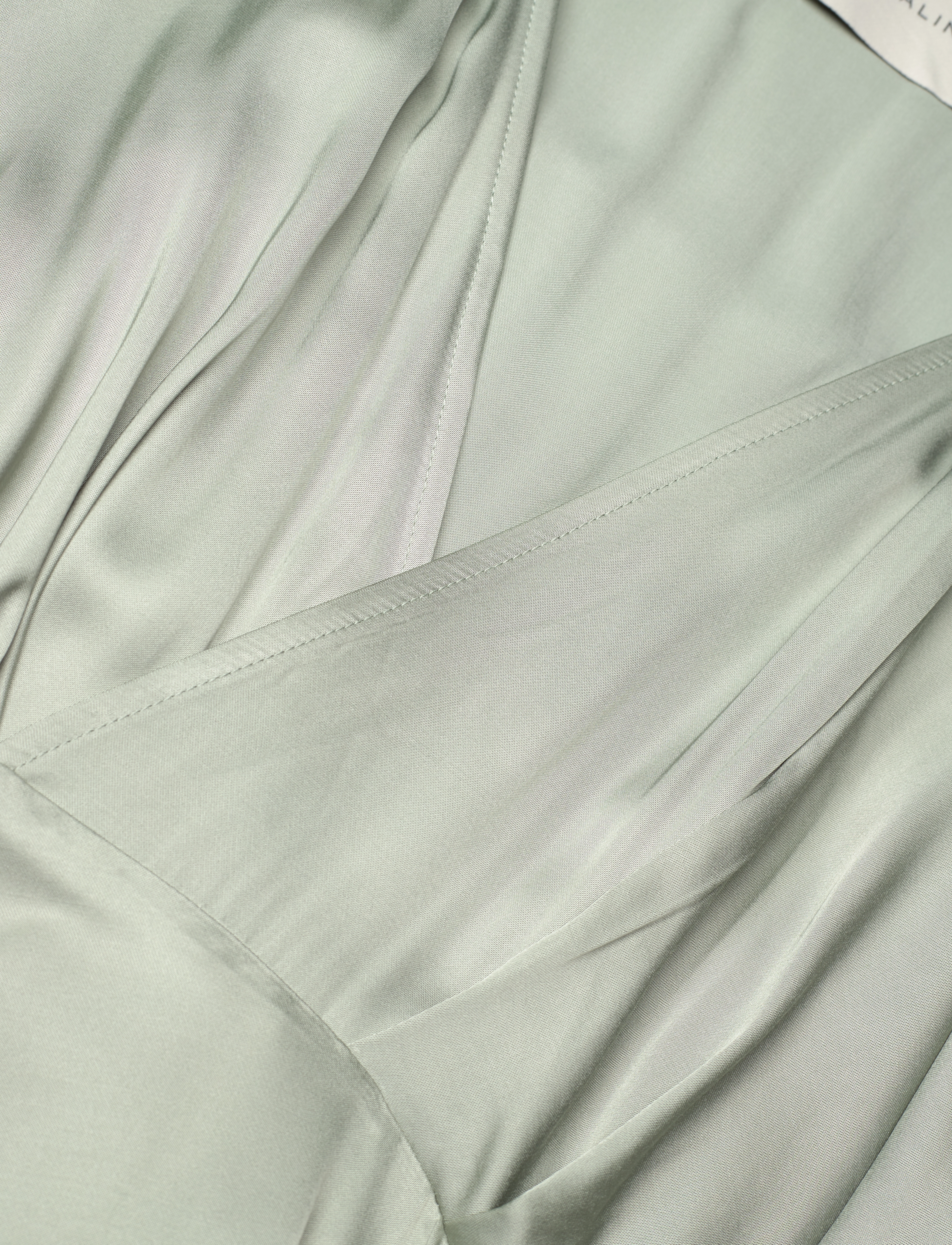 Malina - Lilly wrap satin maxi dress - sage - 5