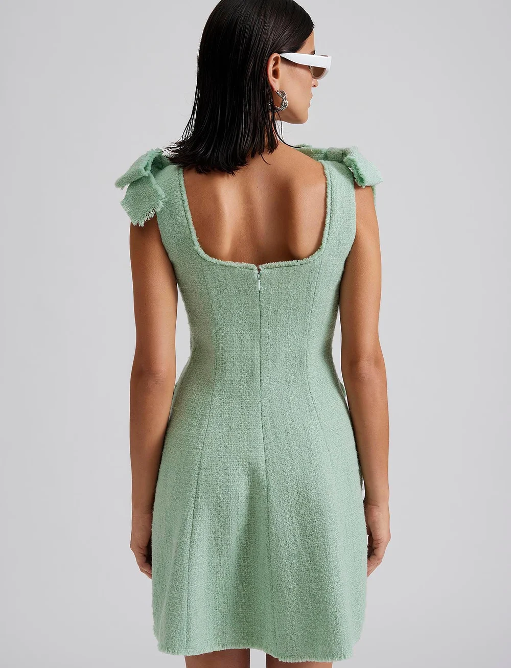 Malina - Lima boucle mini dress - sommarklänningar - mint - 3