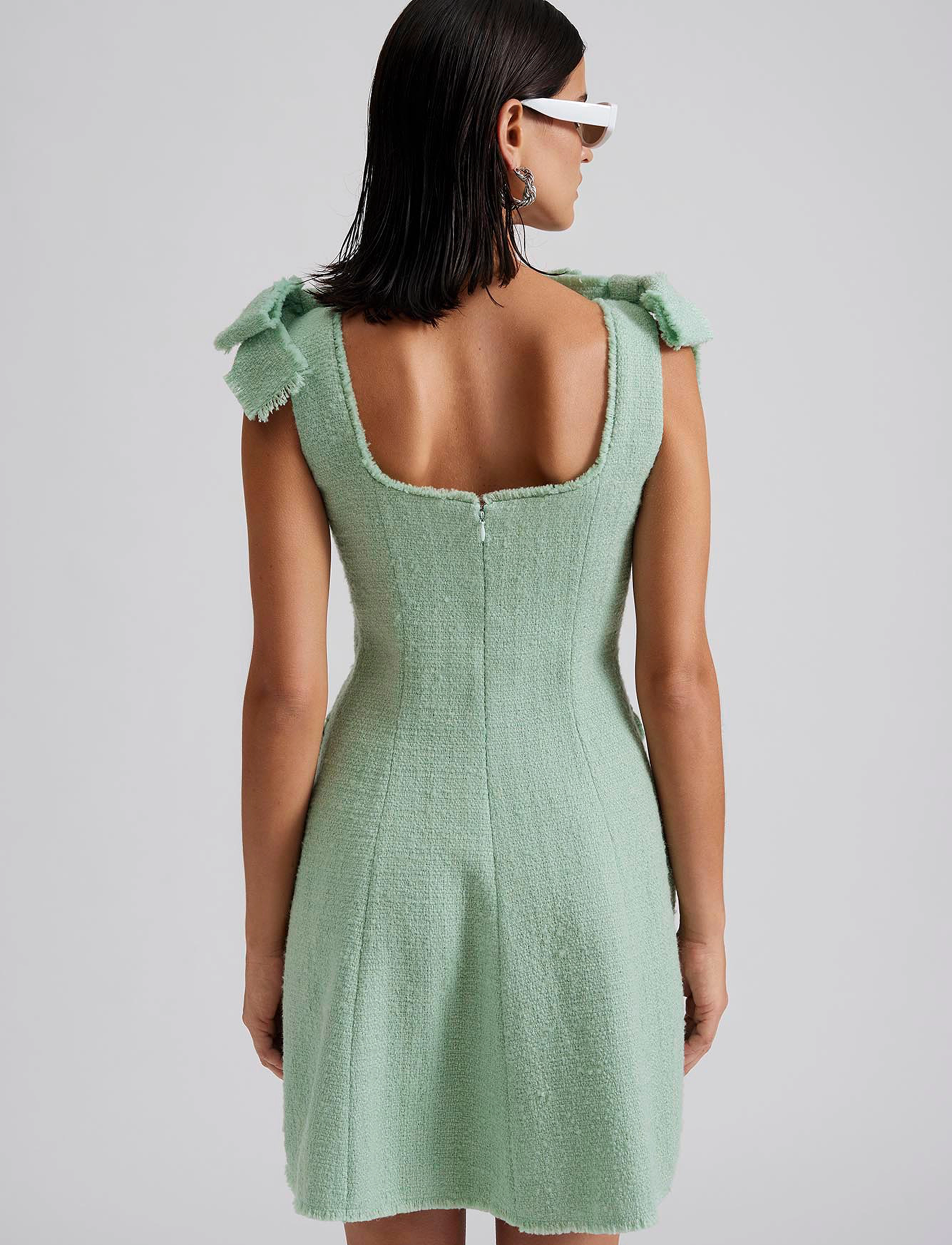 Malina - Lima boucle mini dress - mint - 3